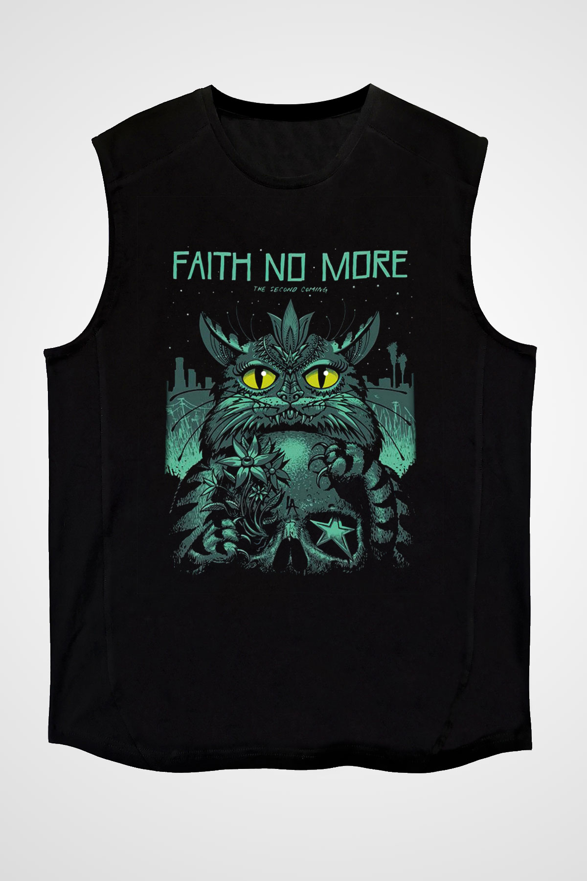 Faith No More Siyah Unisex Kolsuz Tişört