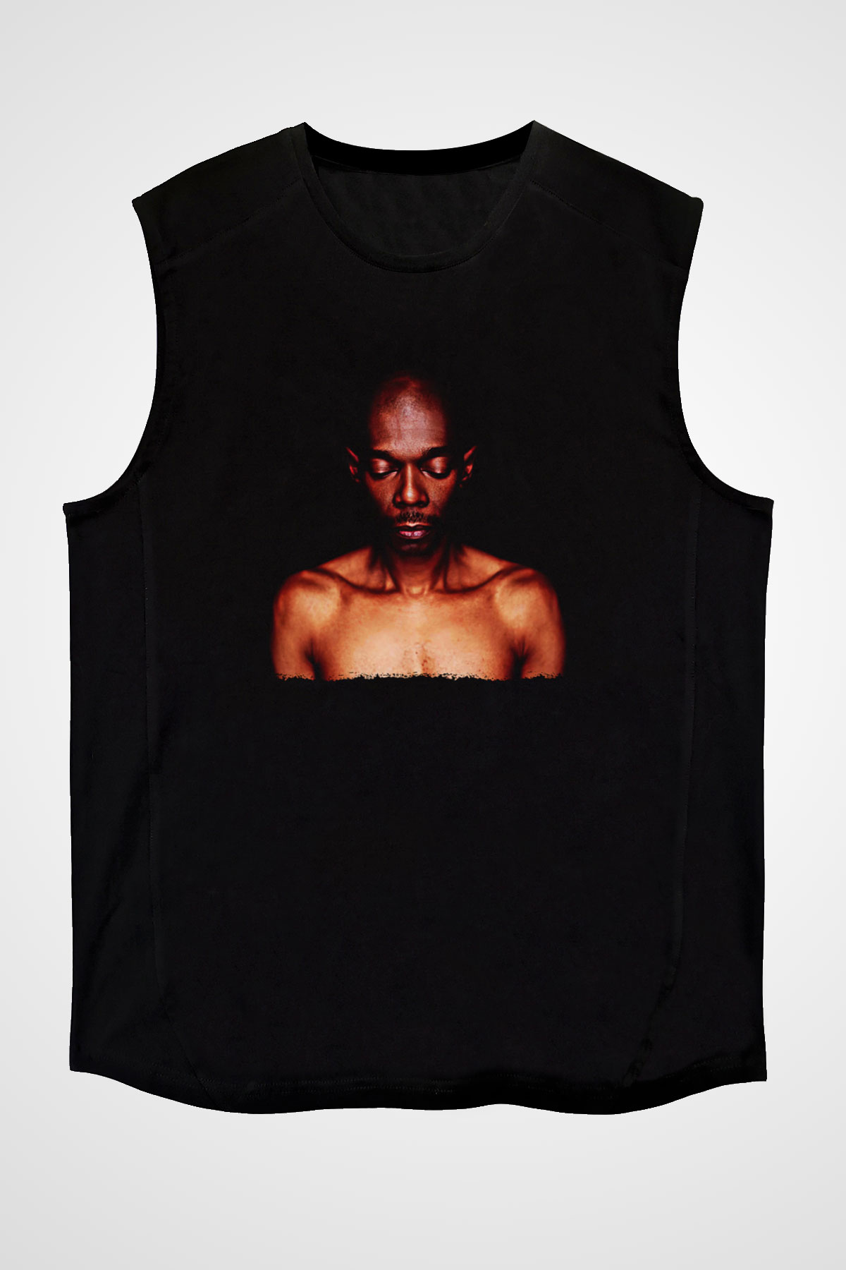 Faithless Baskılı Unisex Siyah Kolsuz Tişört - Tshirt