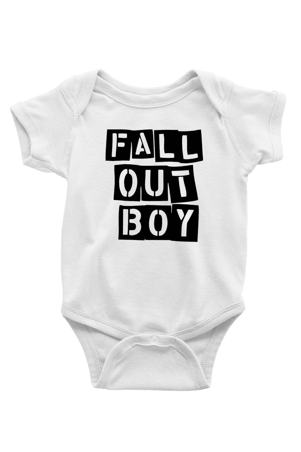 Fall Out Boy Baskılı Beyaz Unisex Bebek Body - Zıbın