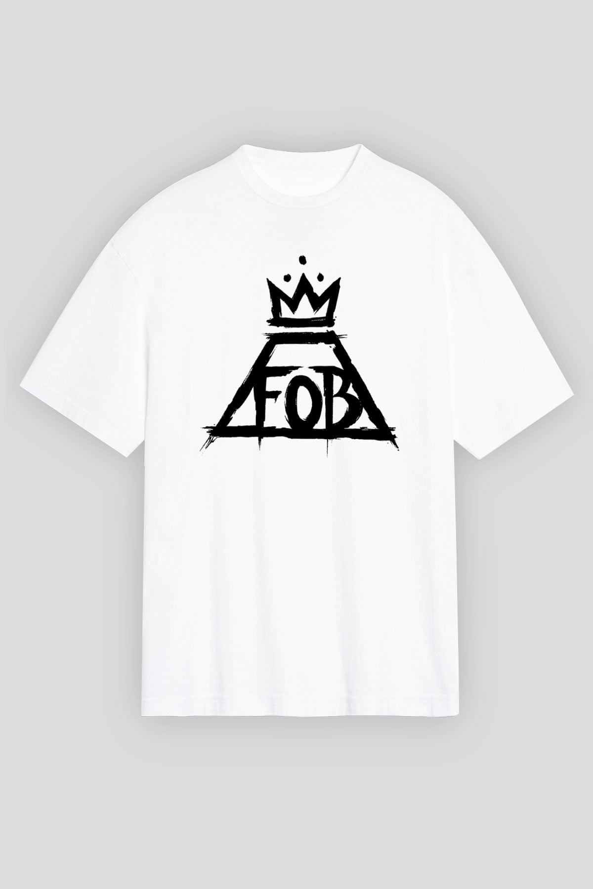 Fall Out Boy Beyaz Unisex Oversize Tişört T-Shirt