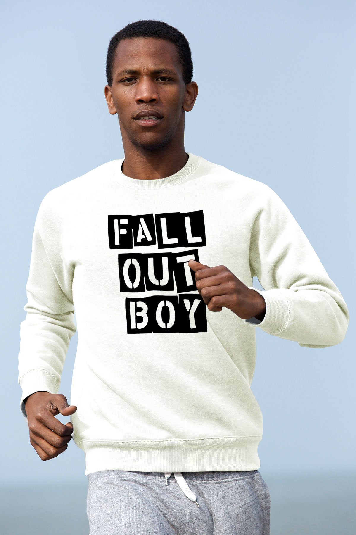 Fall Out Boy Beyaz Unisex Sweatshirt