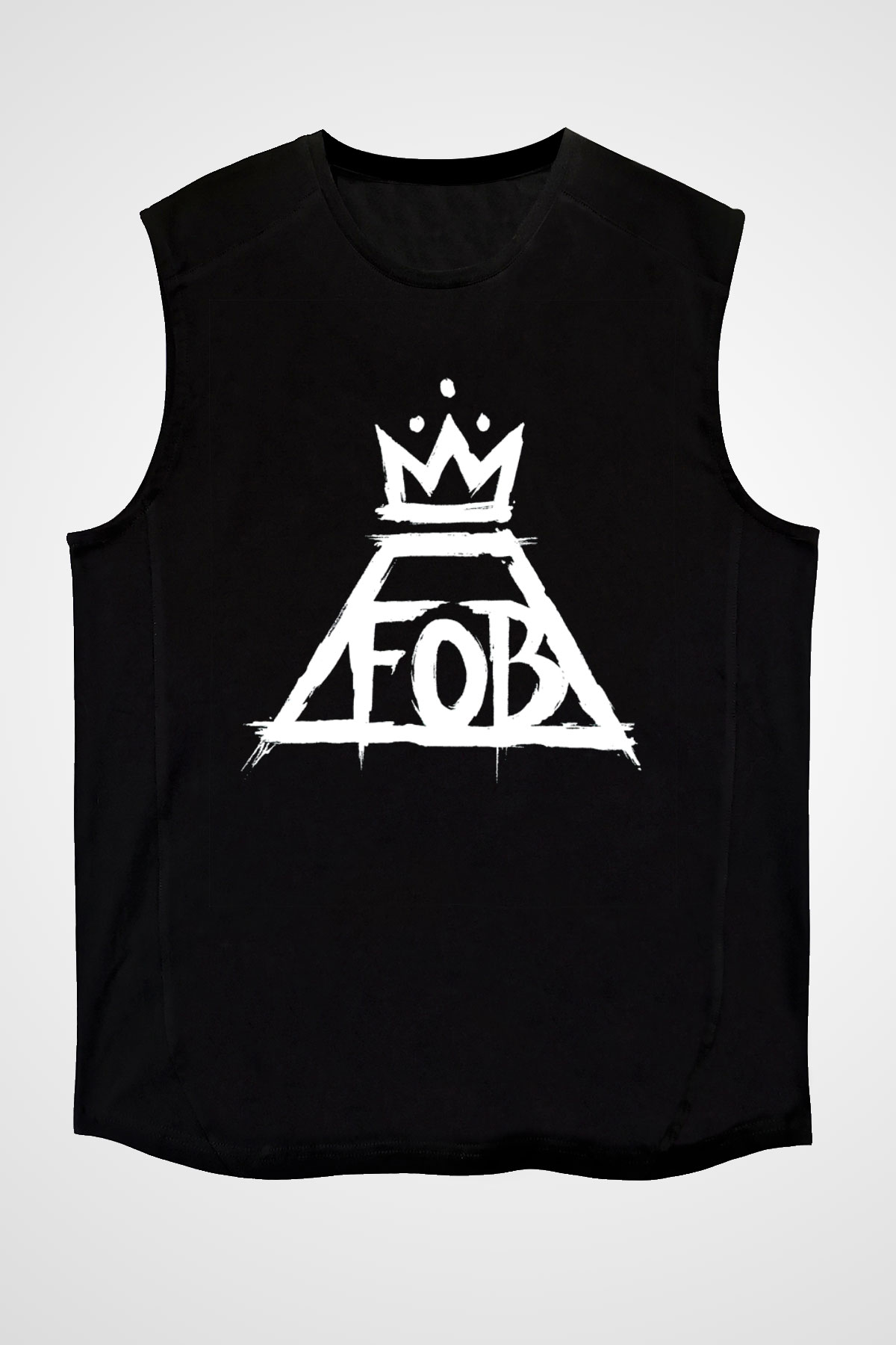 Fall Out Boy Siyah Unisex Kolsuz Tişört