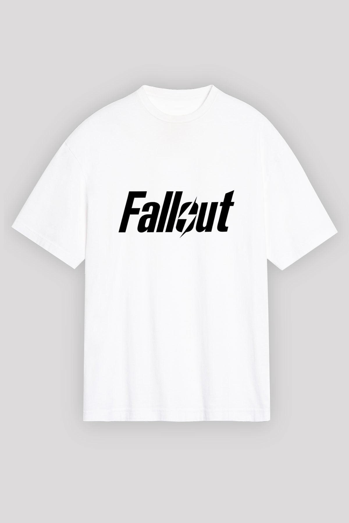 Fallout Beyaz Unisex Oversize Tişört T-Shirt