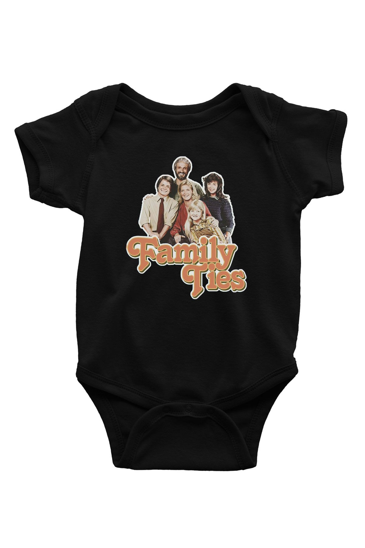 Family Ties Siyah Bebek Body - Zıbın