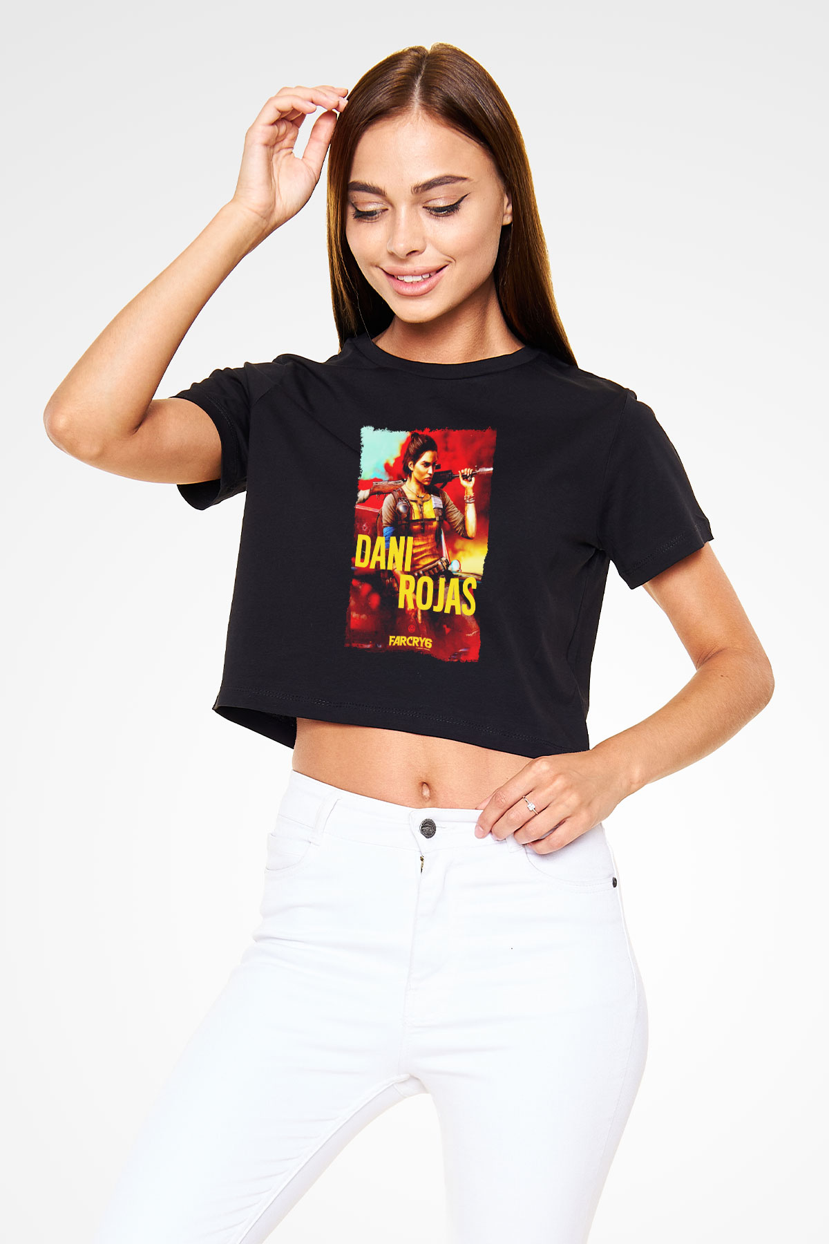 Far Cry Siyah  Crop Top Tişört