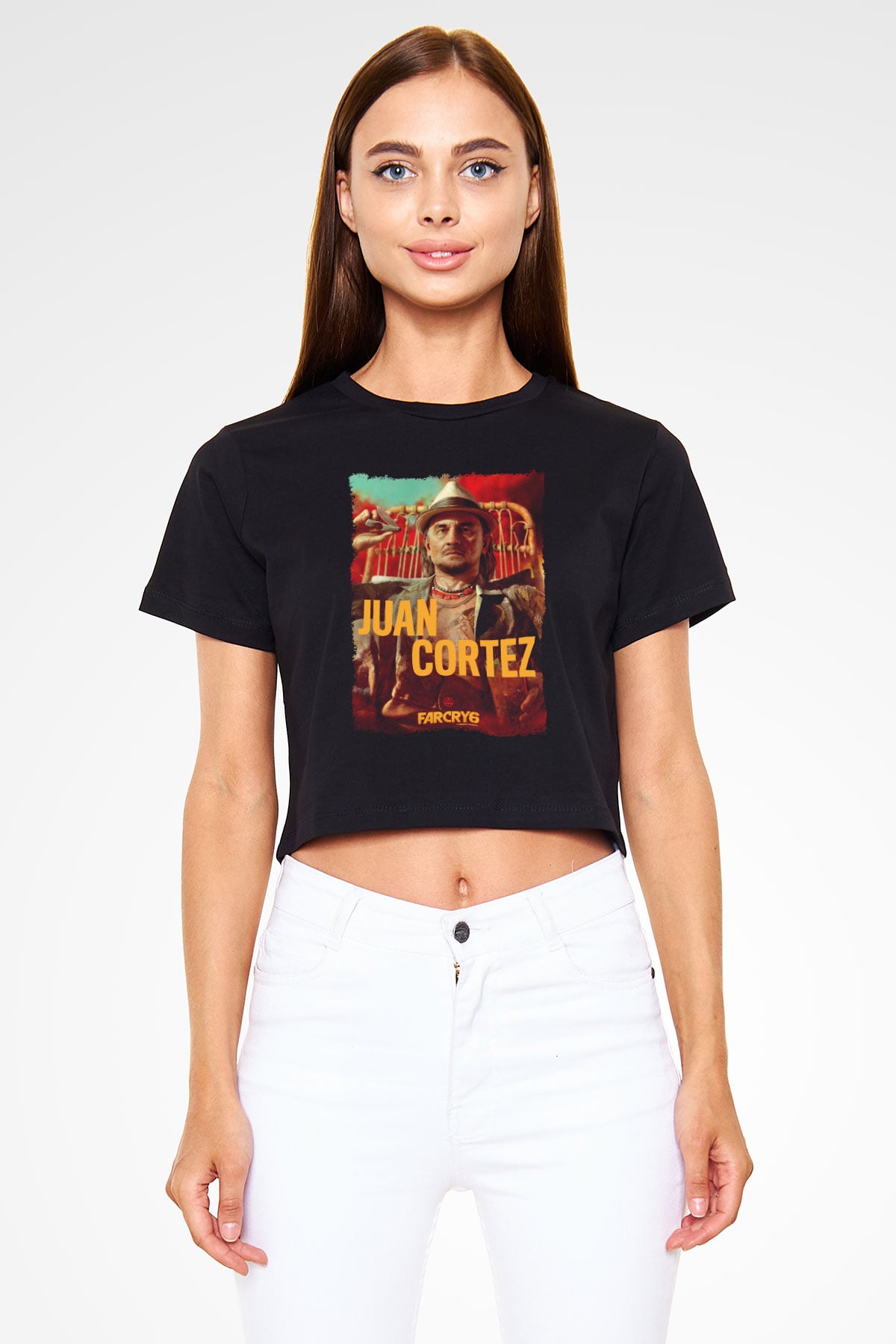 Far Cry Siyah  Crop Top Tişört
