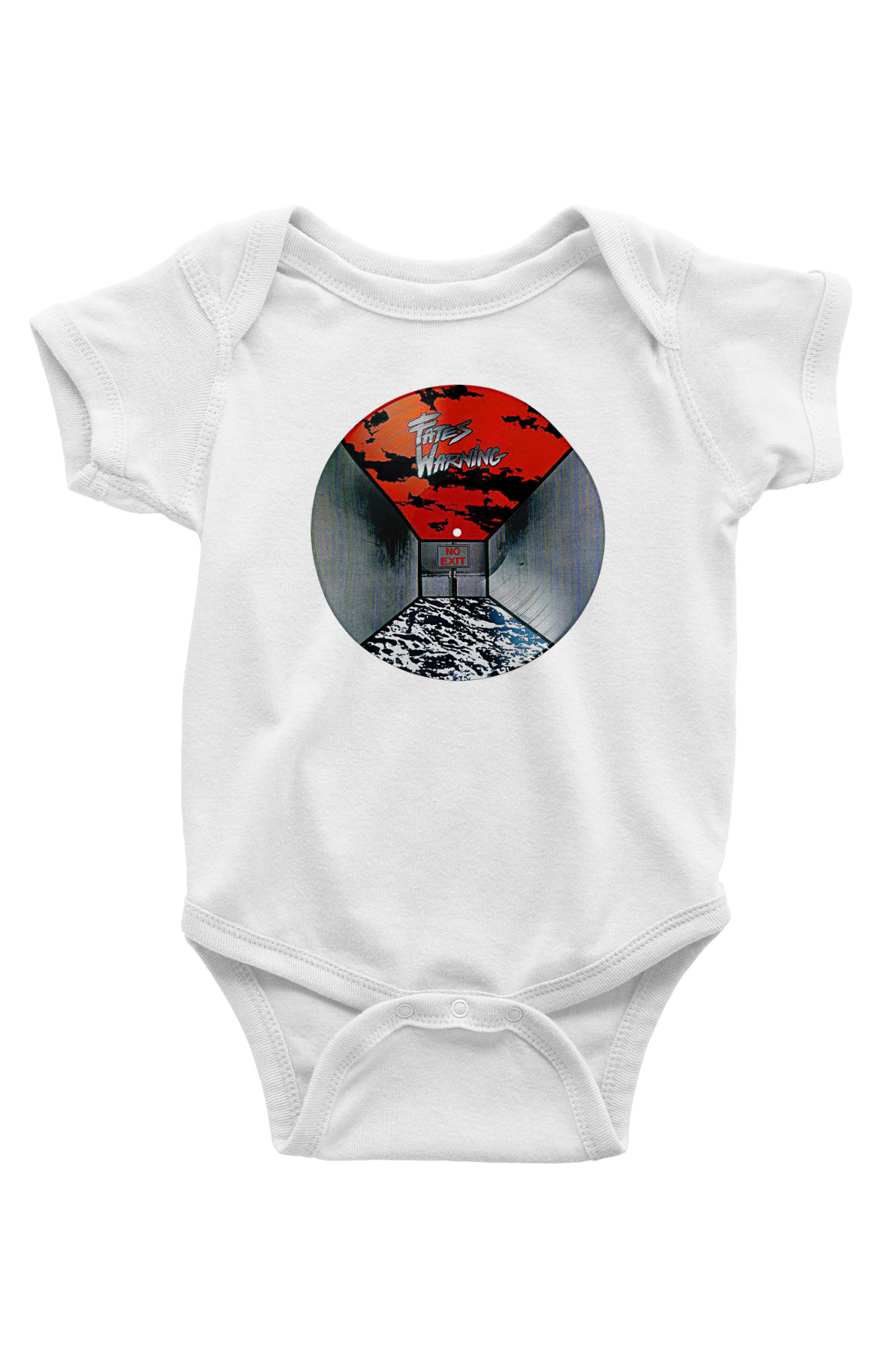 Fates Warning Baskılı Beyaz Unisex Bebek Body - Zıbın