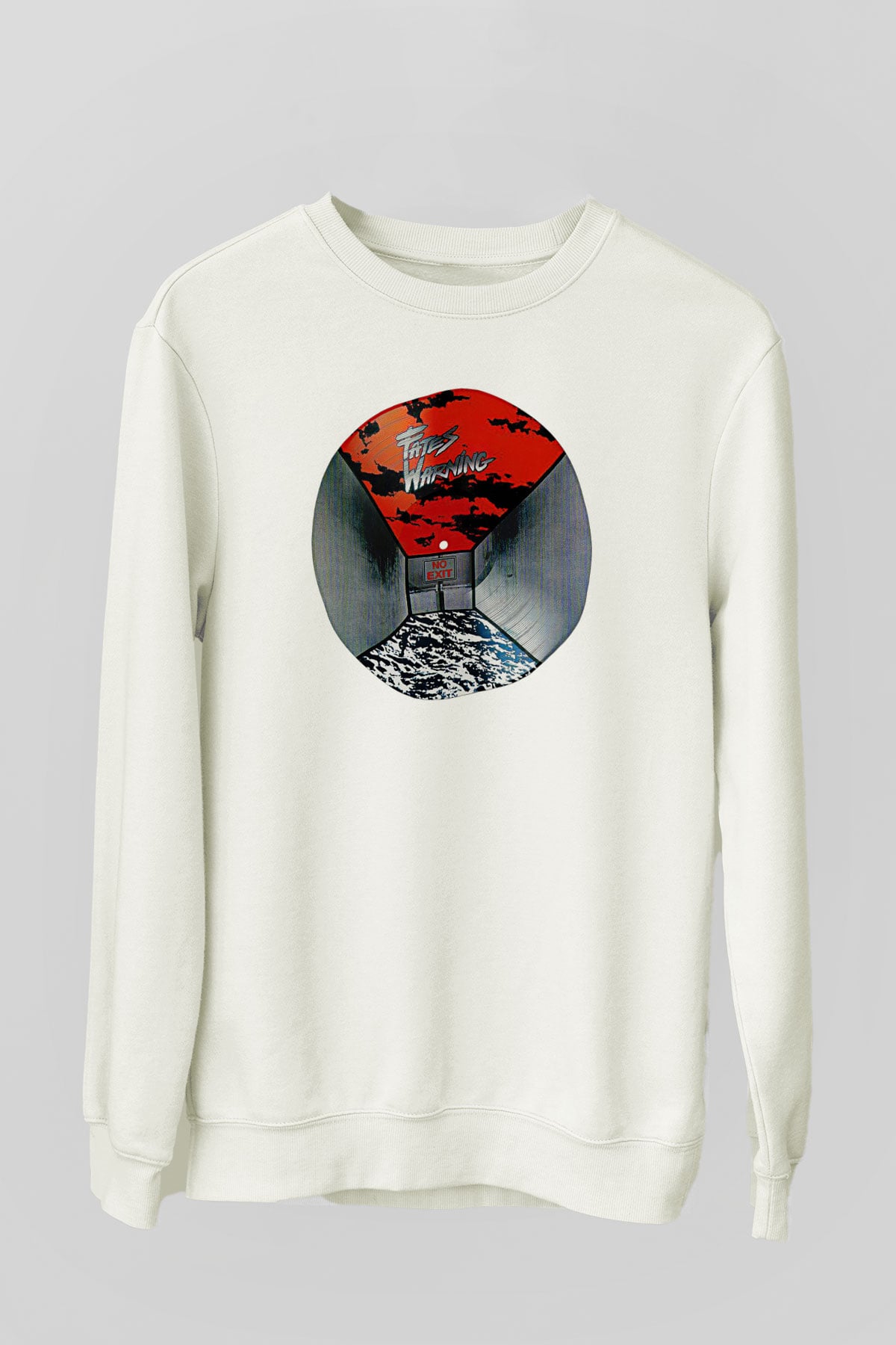 Fates Warning Baskılı Beyaz Unisex Sweatshirt