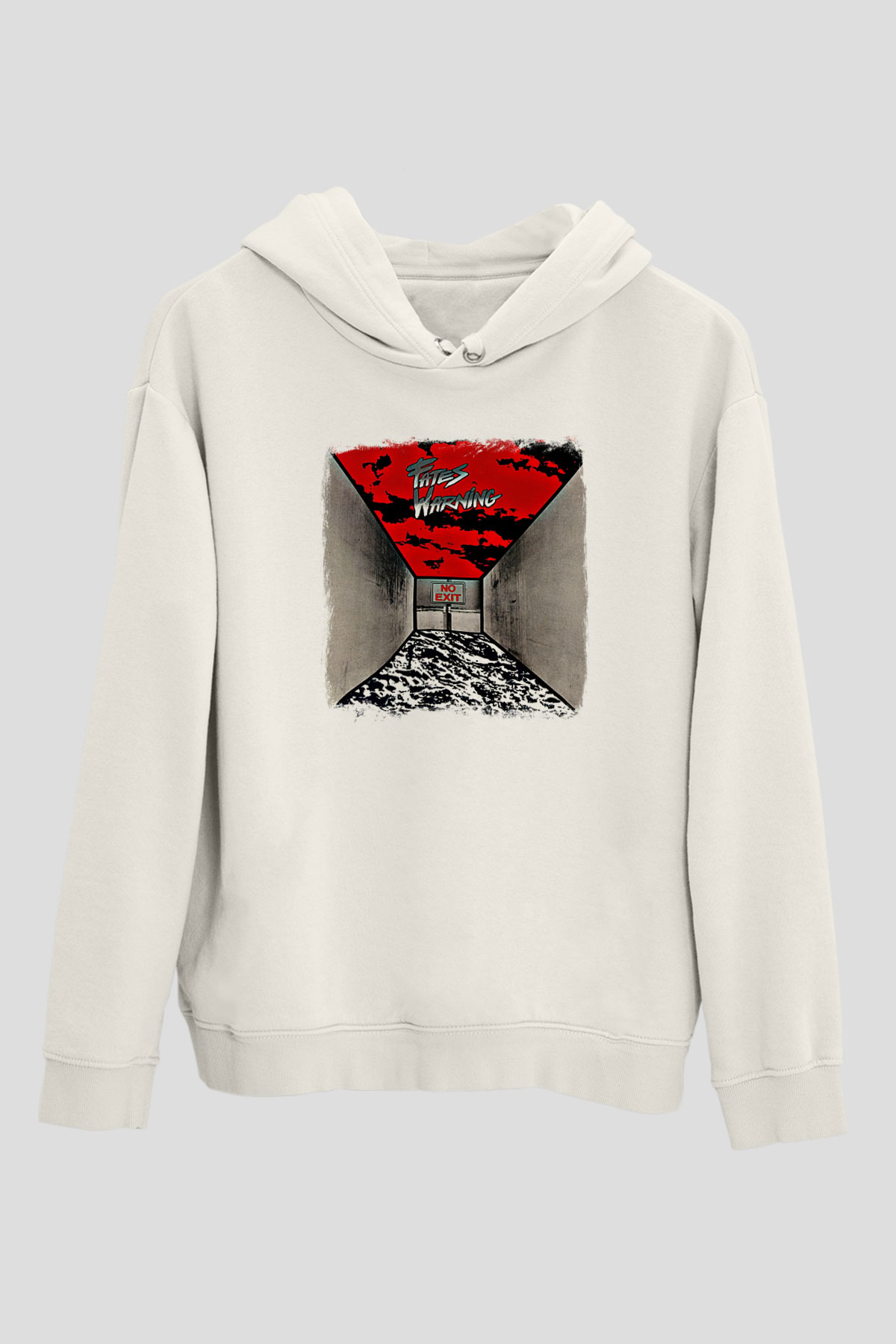 Fates Warning Baskılı Unisex Beyaz Hoodie