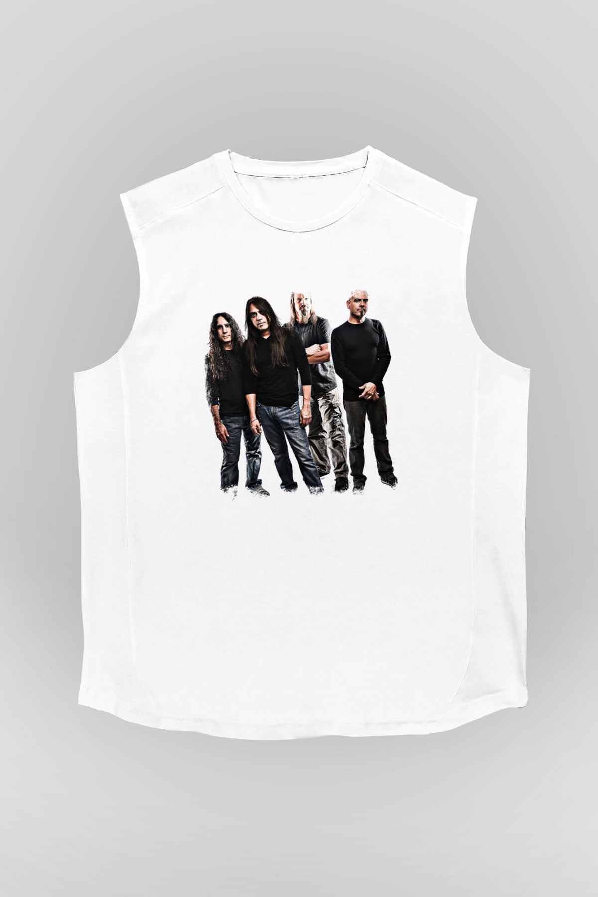 Fates Warning Baskılı Unisex Beyaz Kolsuz Tişört