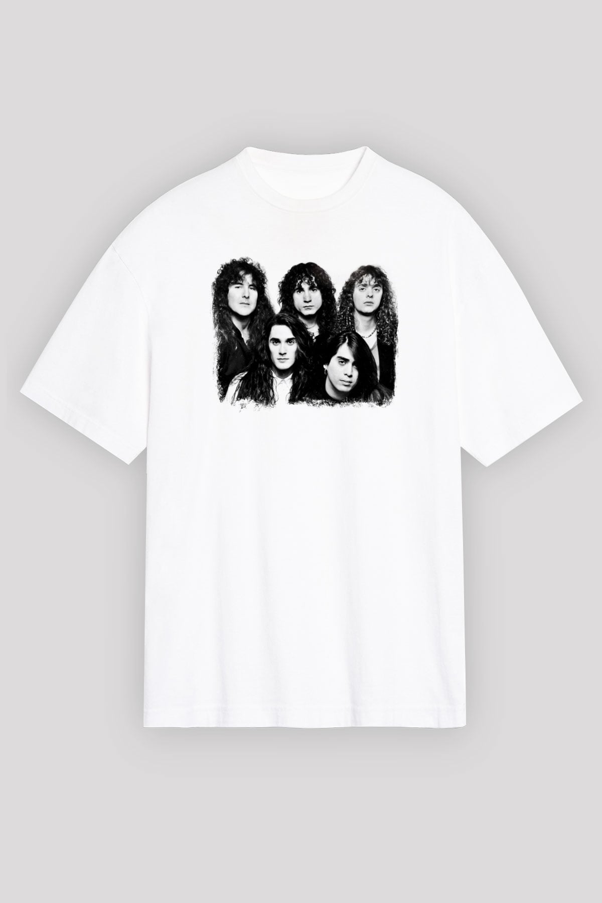 Fates Warning Baskılı Unisex Beyaz Oversize Tişört