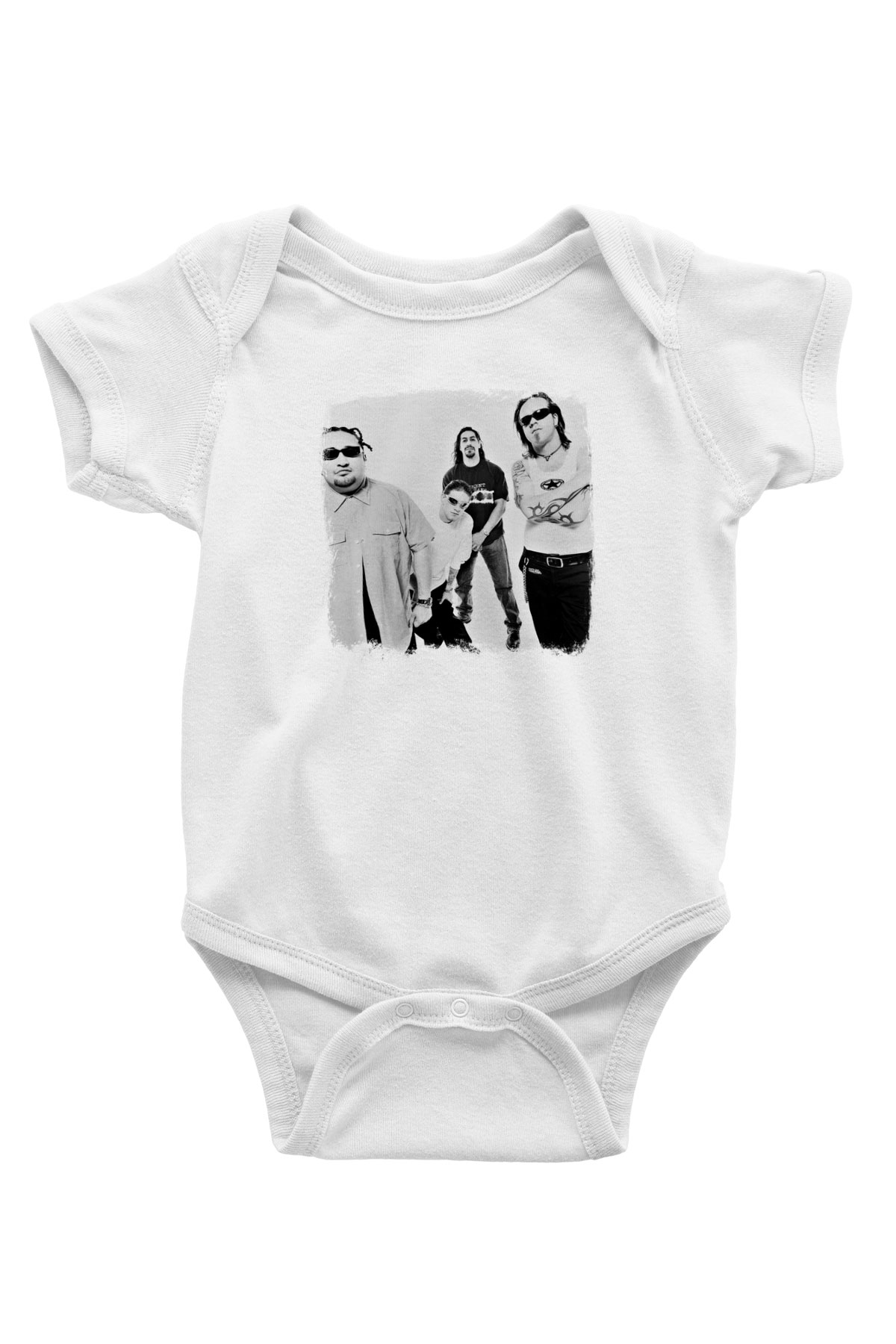 Fear Factory Baskılı Unisex Beyaz Bebek Body - Zıbın