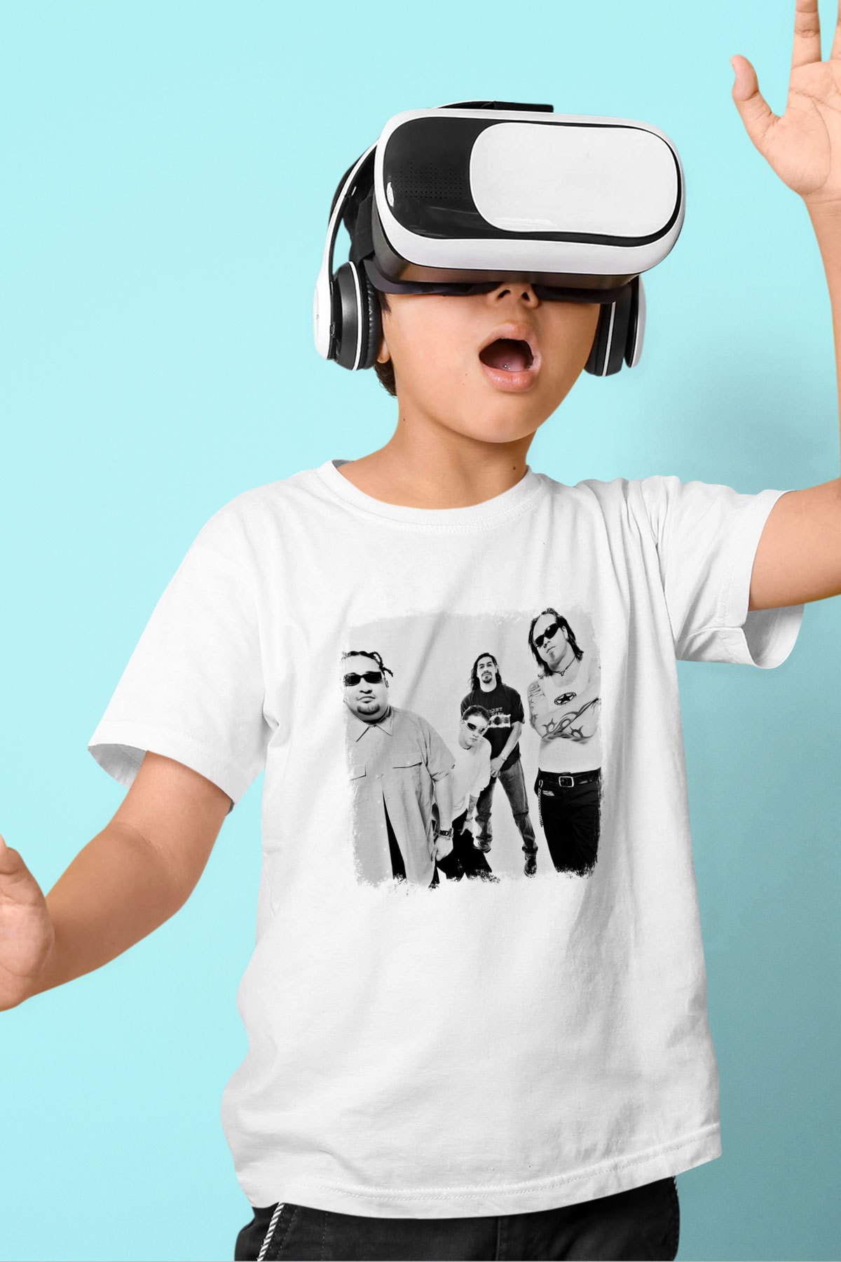 Fear Factory Baskılı Unisex Beyaz Çocuk Tişört
