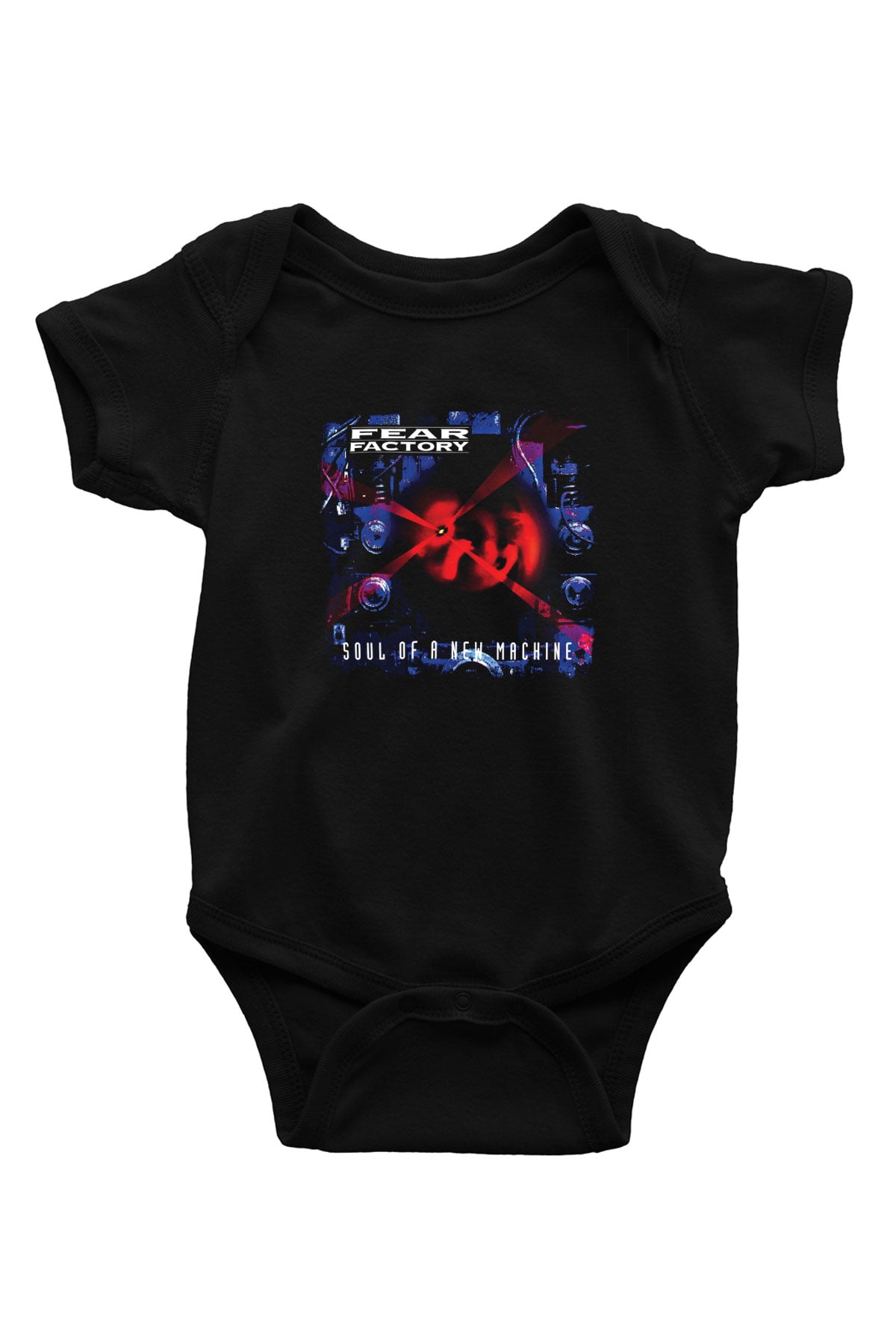 Fear Factory Baskılı Unisex Siyah Bebek Body - Zıbın
