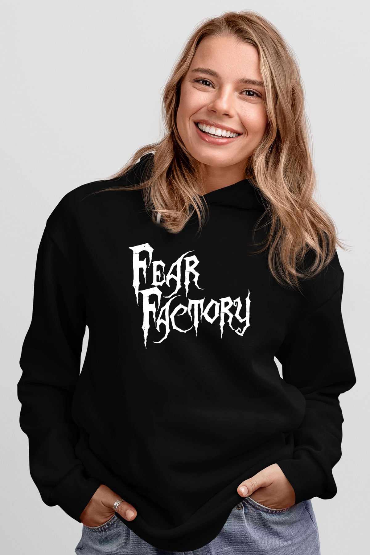 Fear Factory Siyah Unisex Kapüşonlu Sweatshirt