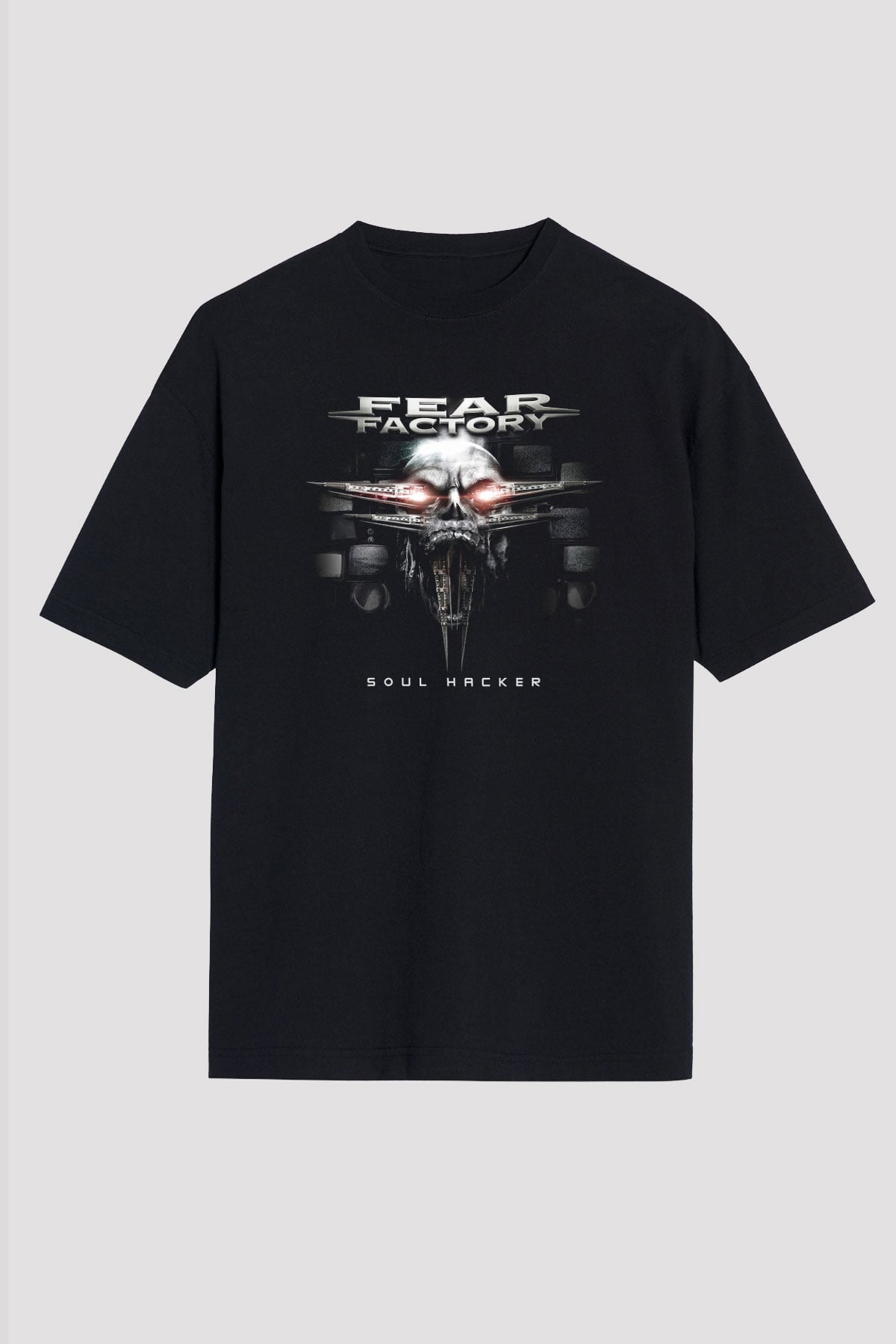 Fear Factory Siyah Unisex Oversize Tişört T-Shirt
