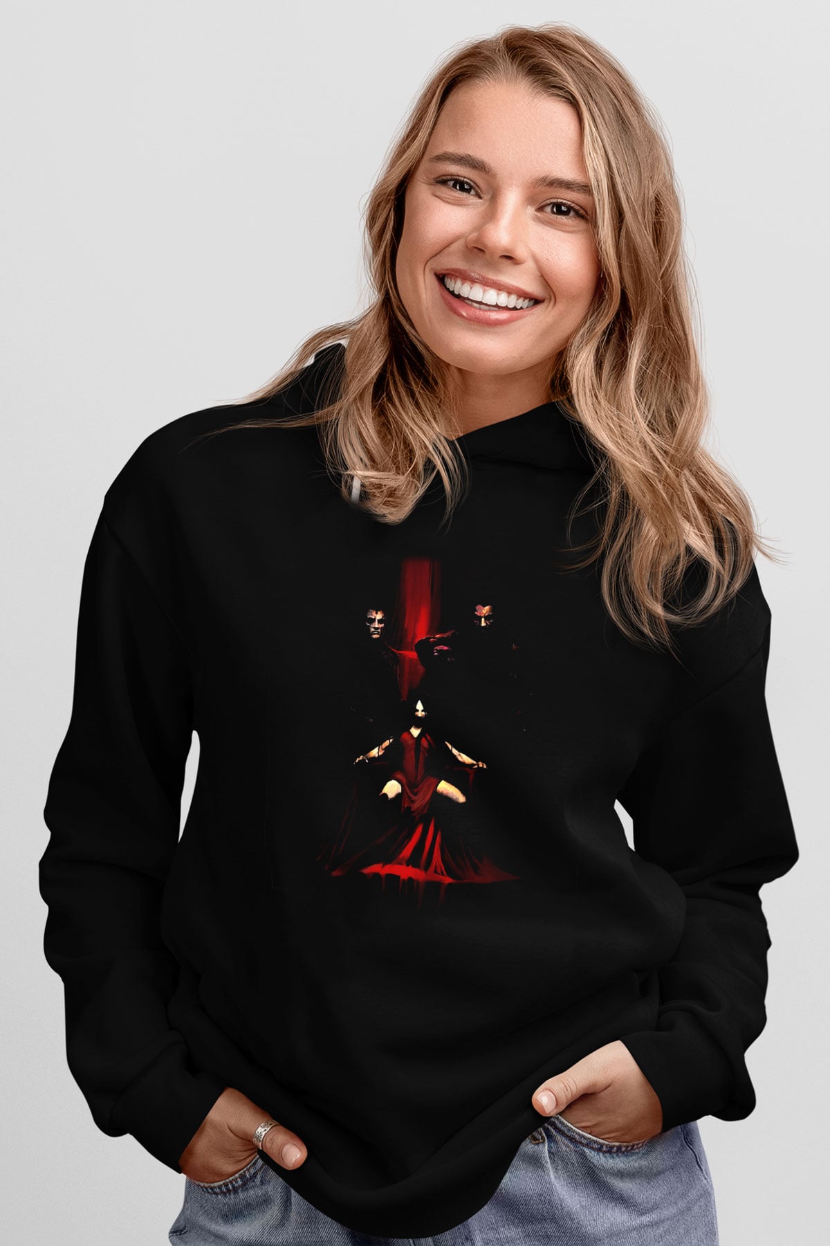 Fear Siyah Unisex Hoodie