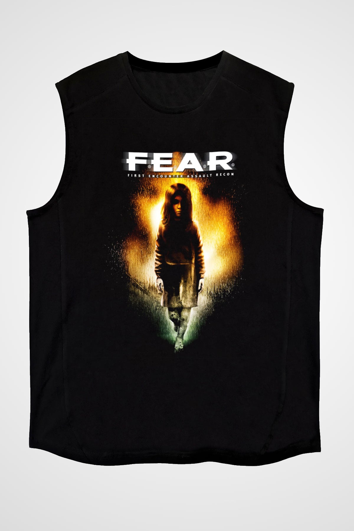 Fear Siyah Unisex Kolsuz Tişört