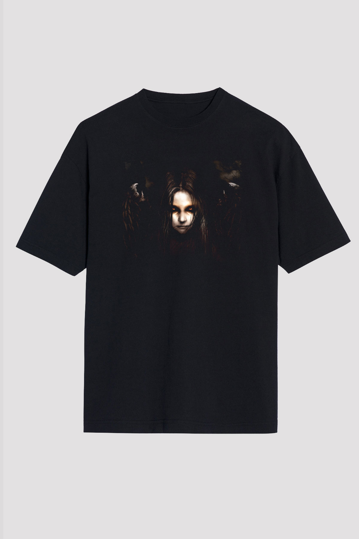Fear Siyah Unisex Oversize Tişört T-Shirt