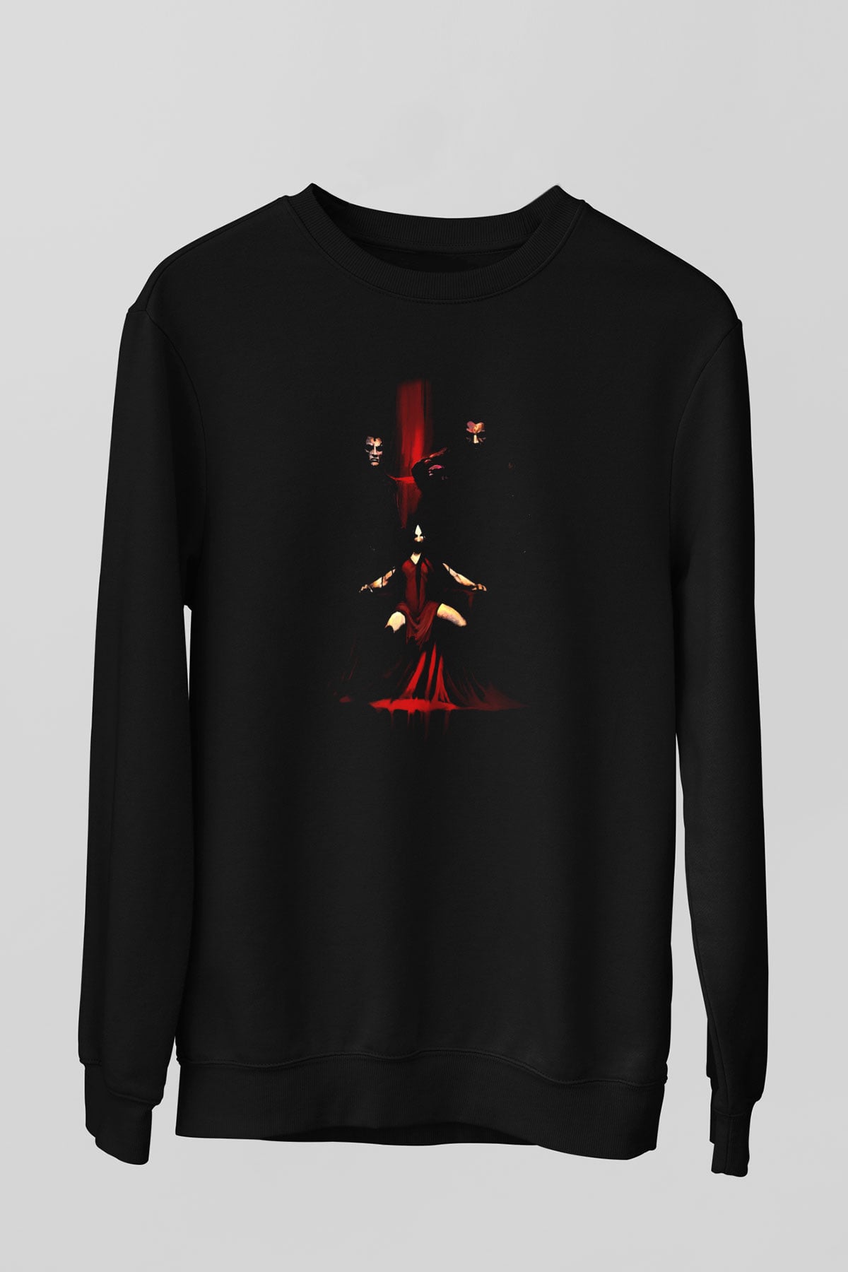 Fear Siyah Unisex Sweatshirt
