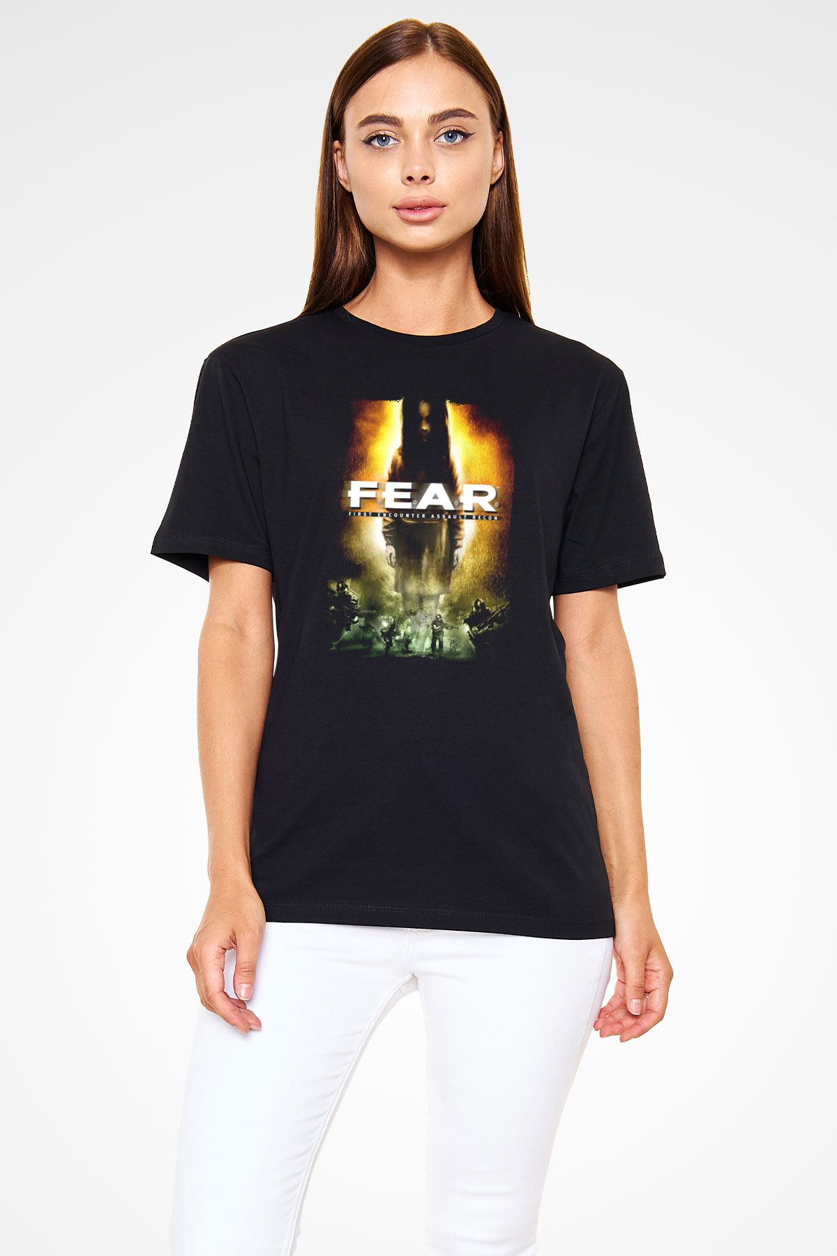 Fear Siyah Unisex Tişört T-Shirt