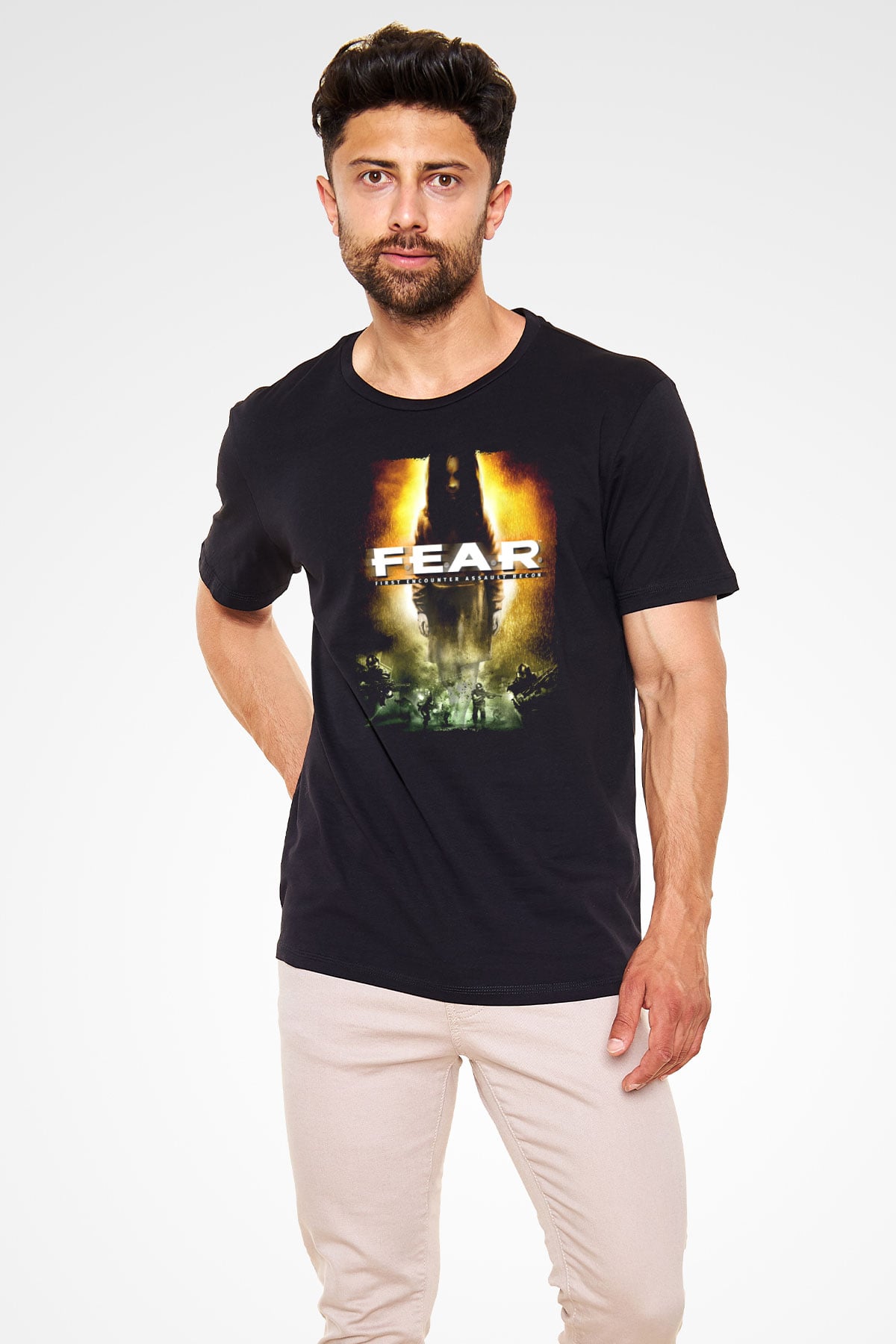 Fear Siyah Unisex Tişört T-Shirt
