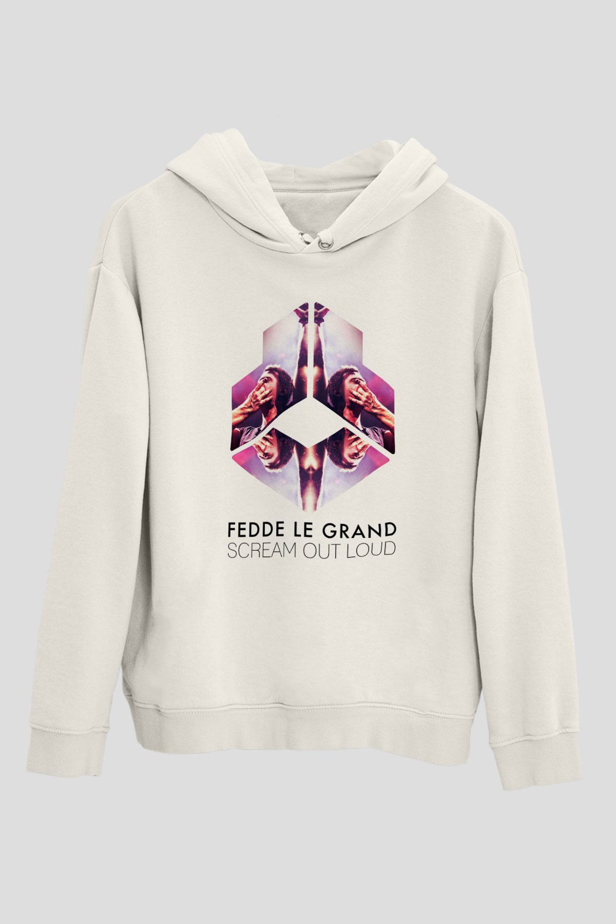 Fedde Le Grand Beyaz Unisex Kapüşonlu Sweatshirt