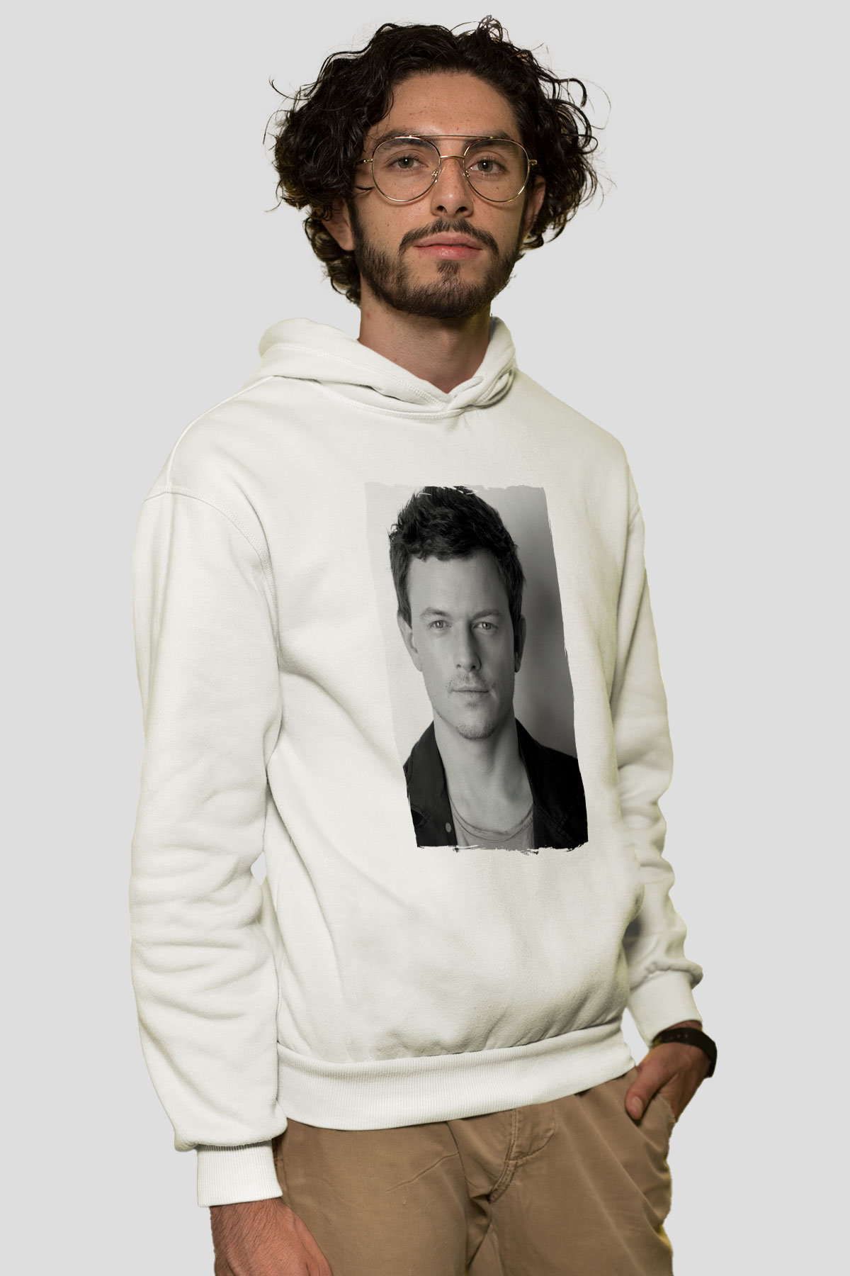 Fedde Le Grand Beyaz Unisex Kapüşonlu Sweatshirt