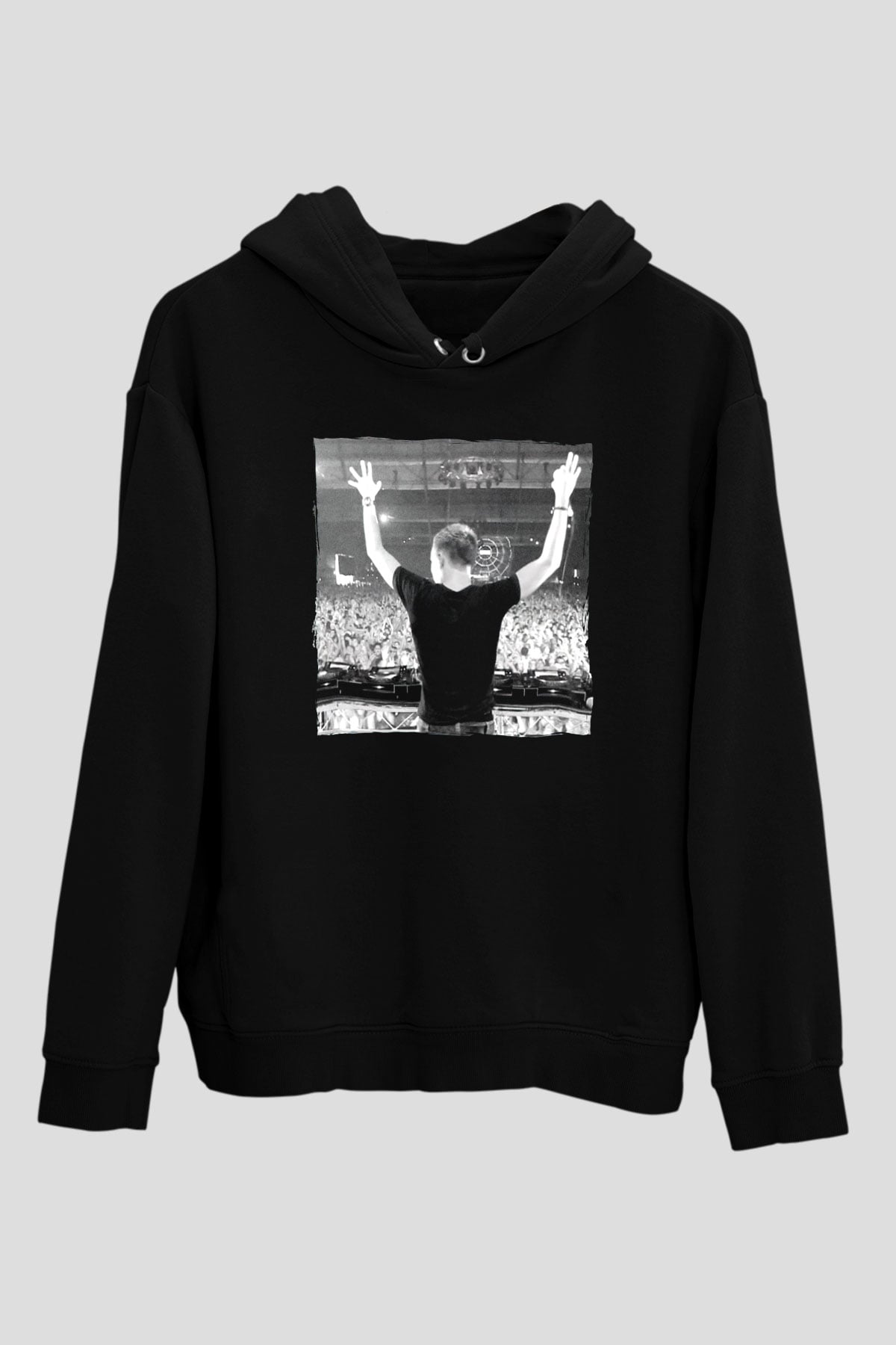 Fedde Le Grand Siyah Unisex Kapüşonlu Sweatshirt