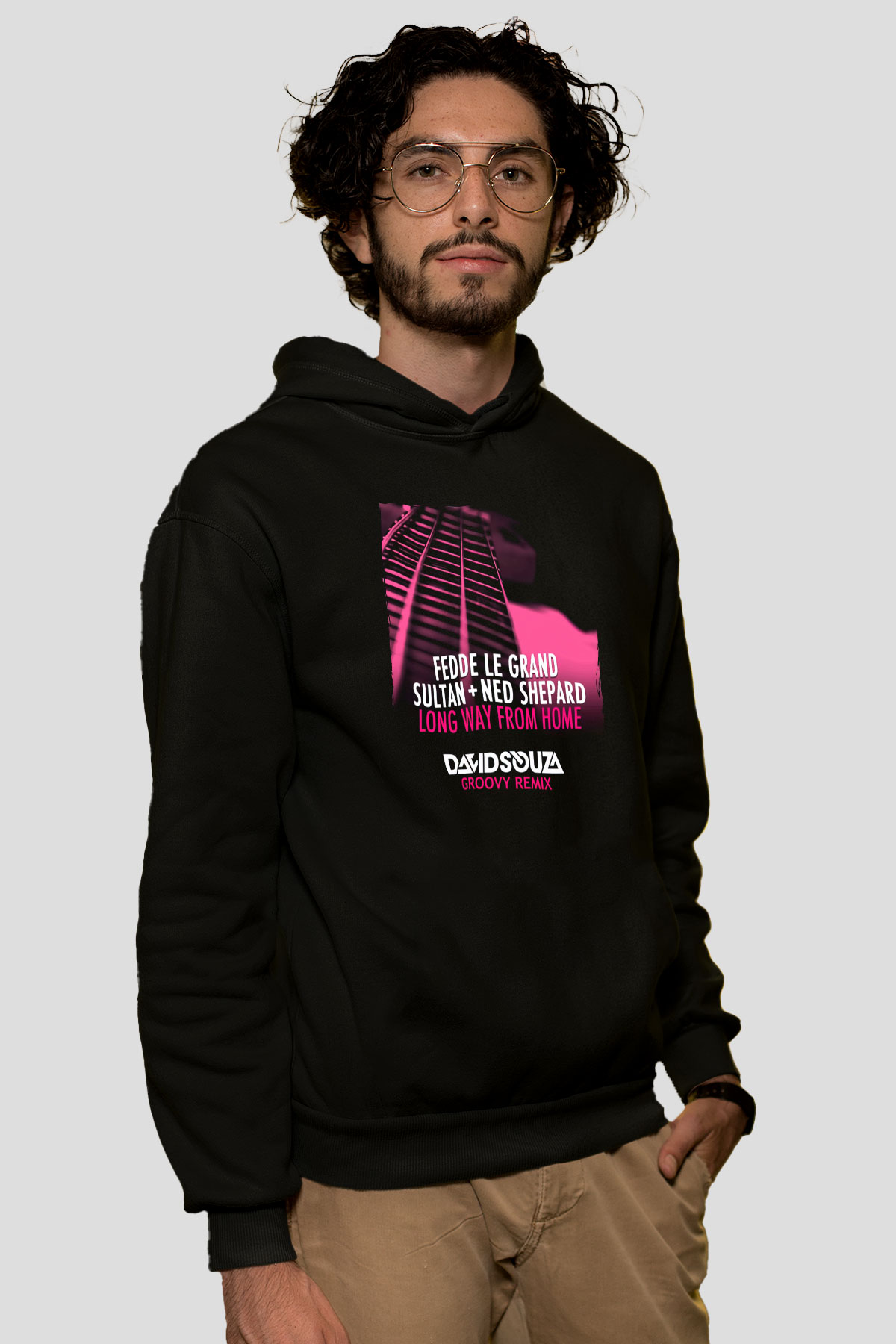 Fedde Le Grand Siyah Unisex Kapüşonlu Sweatshirt