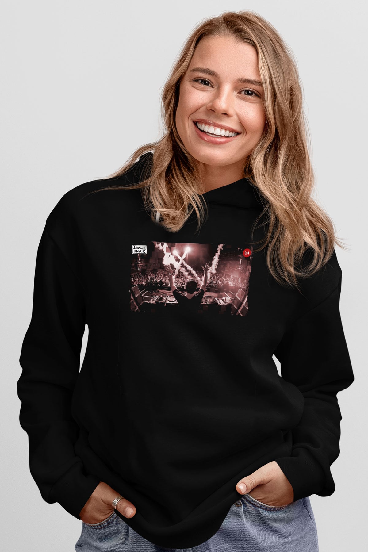 Fedde Le Grand Siyah Unisex Kapüşonlu Sweatshirt