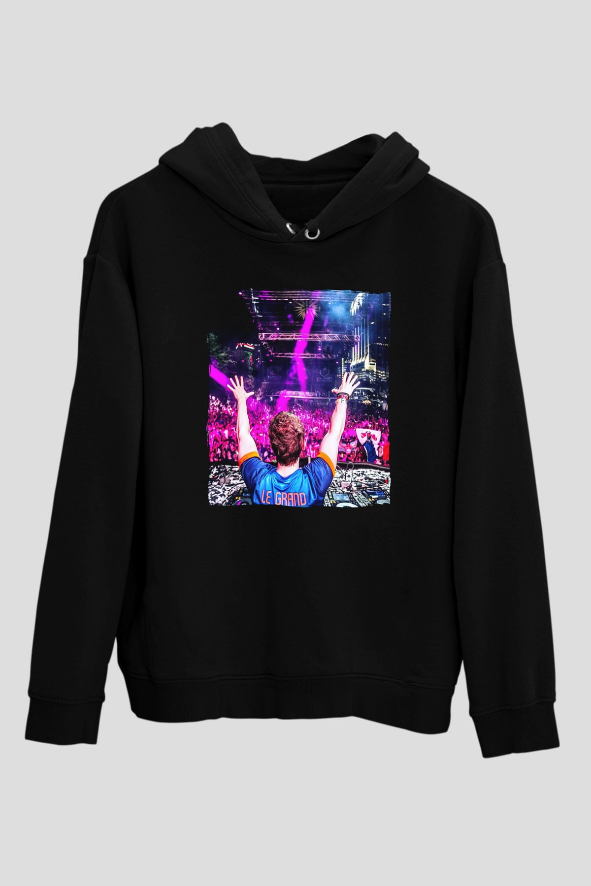 Fedde Le Grand Siyah Unisex Kapüşonlu Sweatshirt