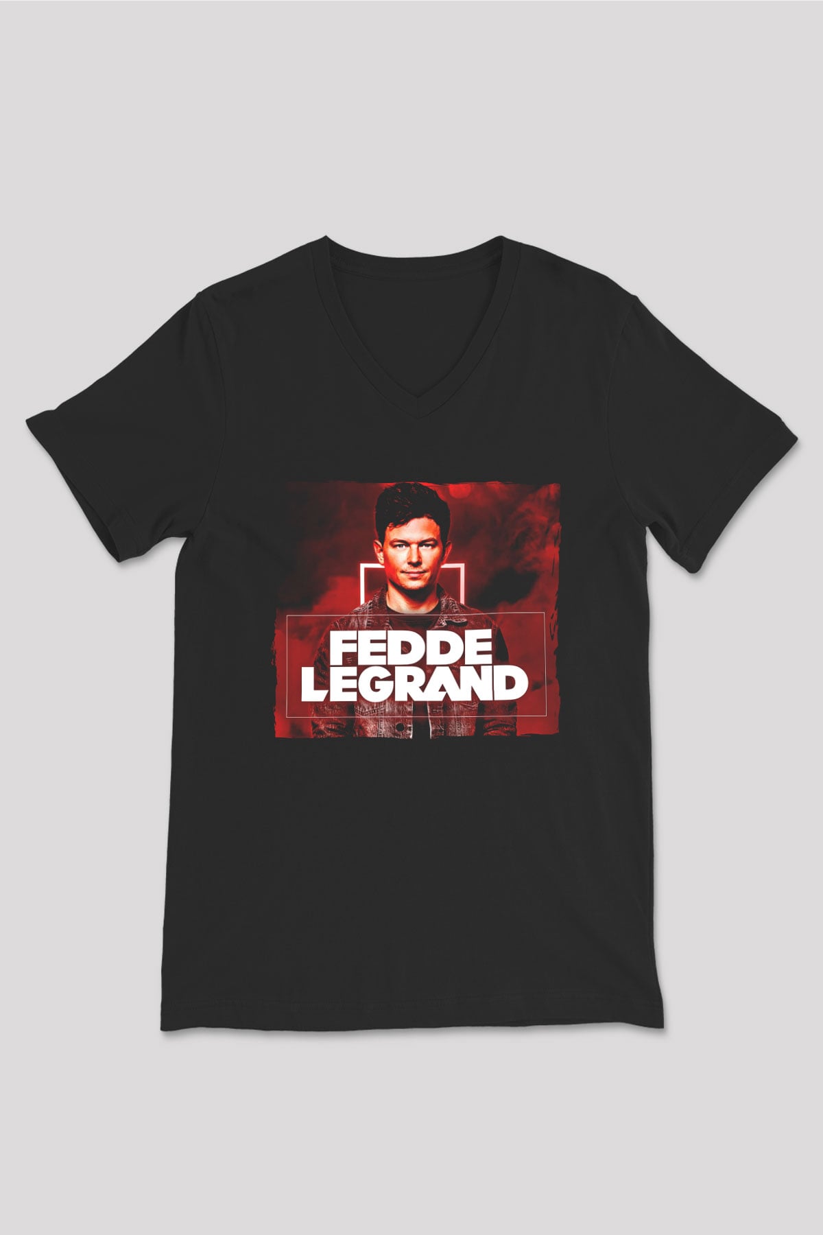 Fedde Le Grand Siyah Unisex V Yaka Tişört