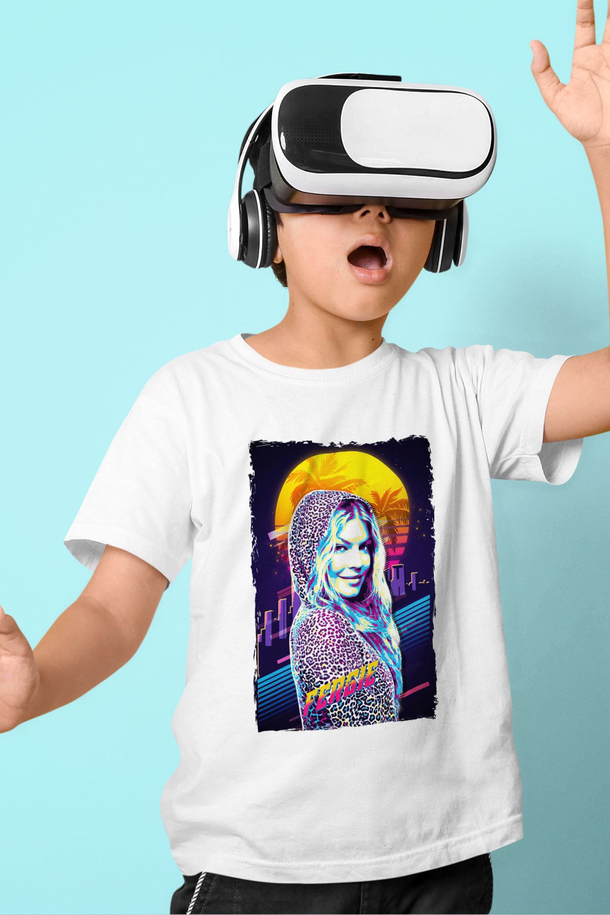 Fergie Beyaz Unisex Çocuk Tişört