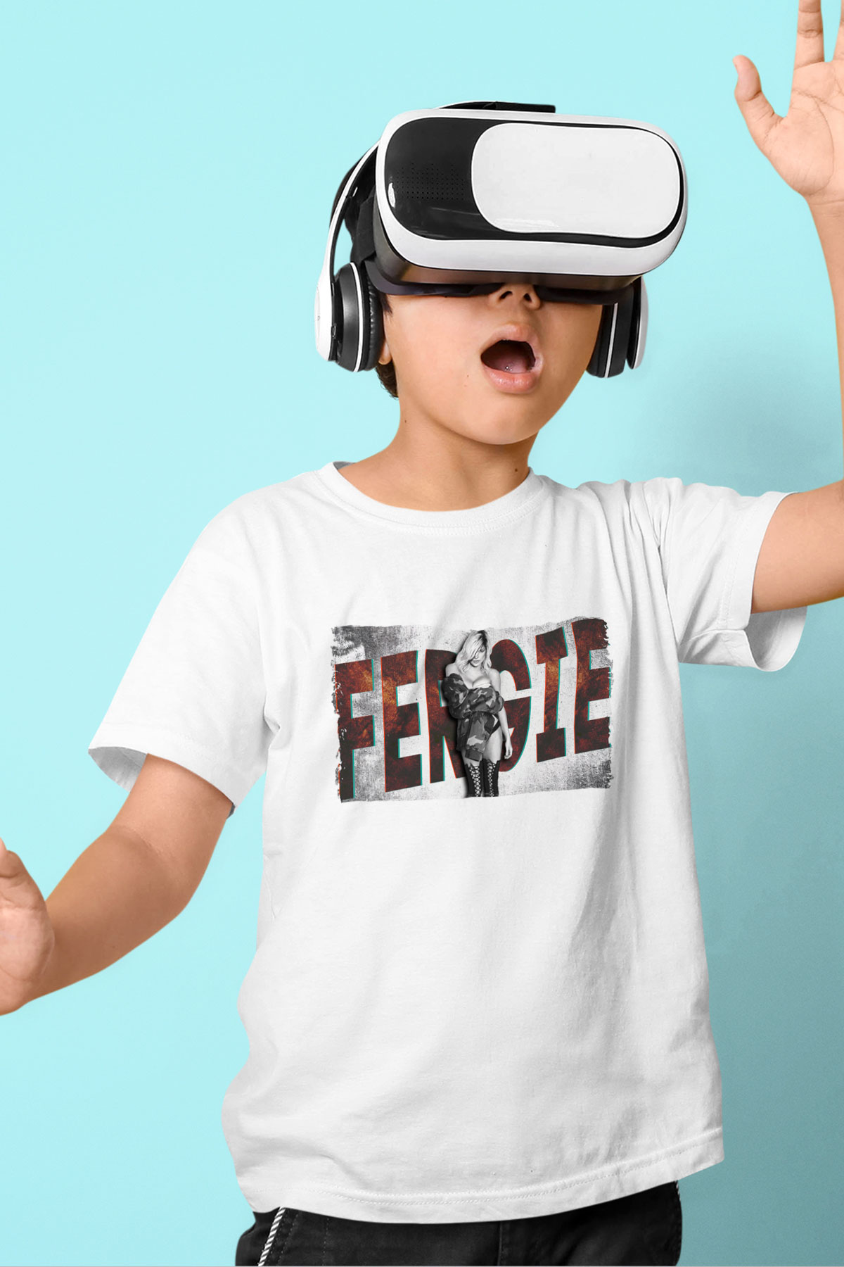 Fergie Beyaz Unisex Çocuk Tişört