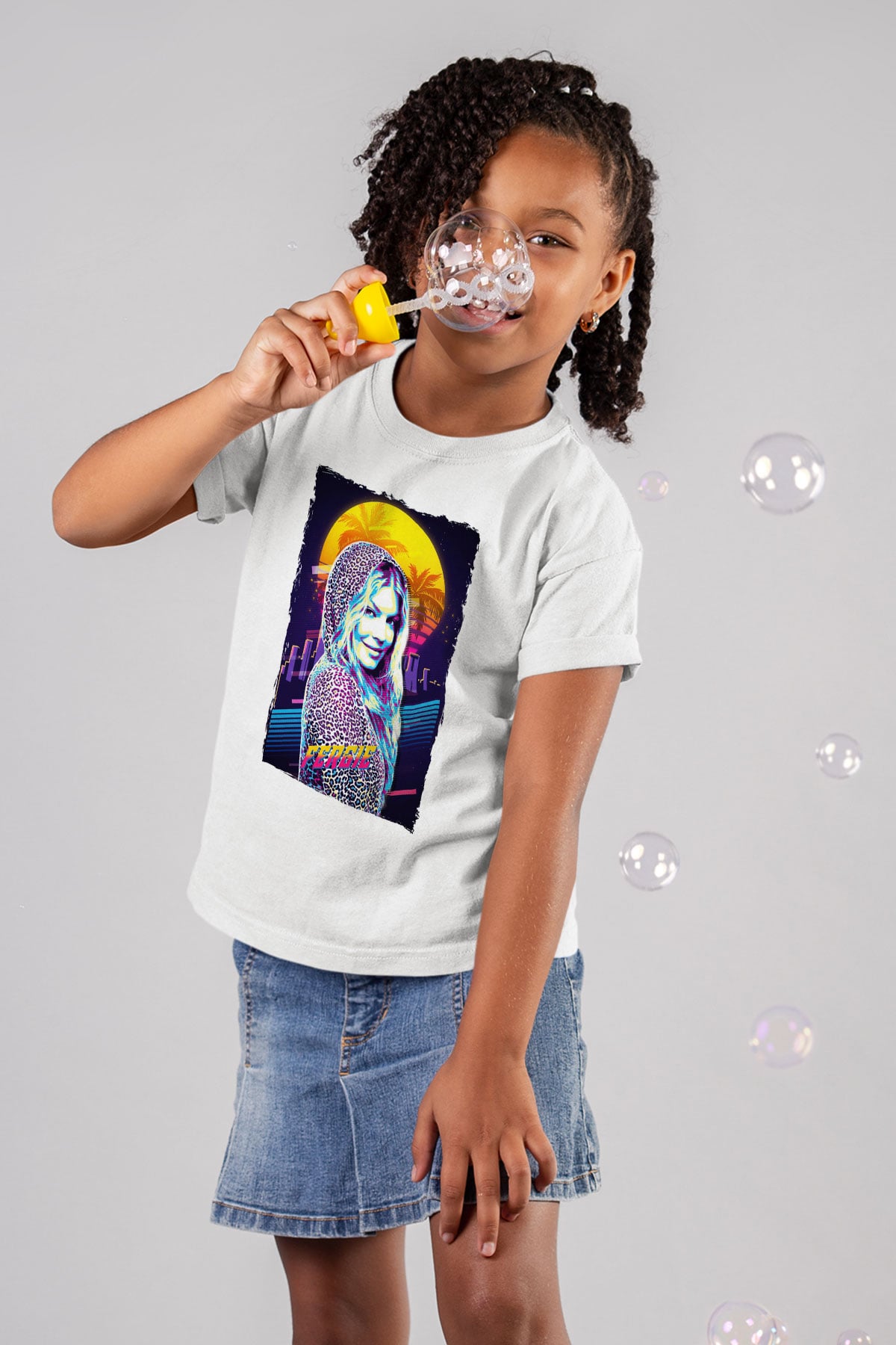 Fergie Beyaz Unisex Çocuk Tişört