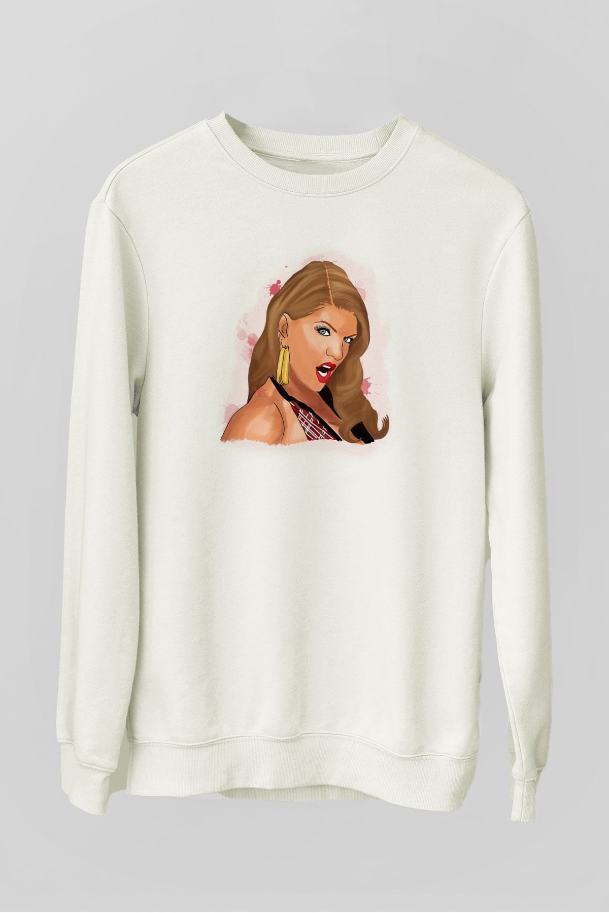 Fergie Beyaz Unisex Sweatshirt