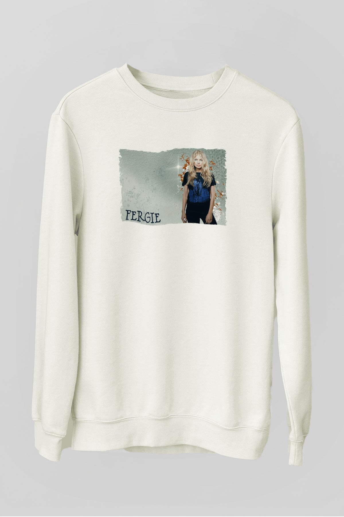 Fergie Beyaz Unisex Sweatshirt