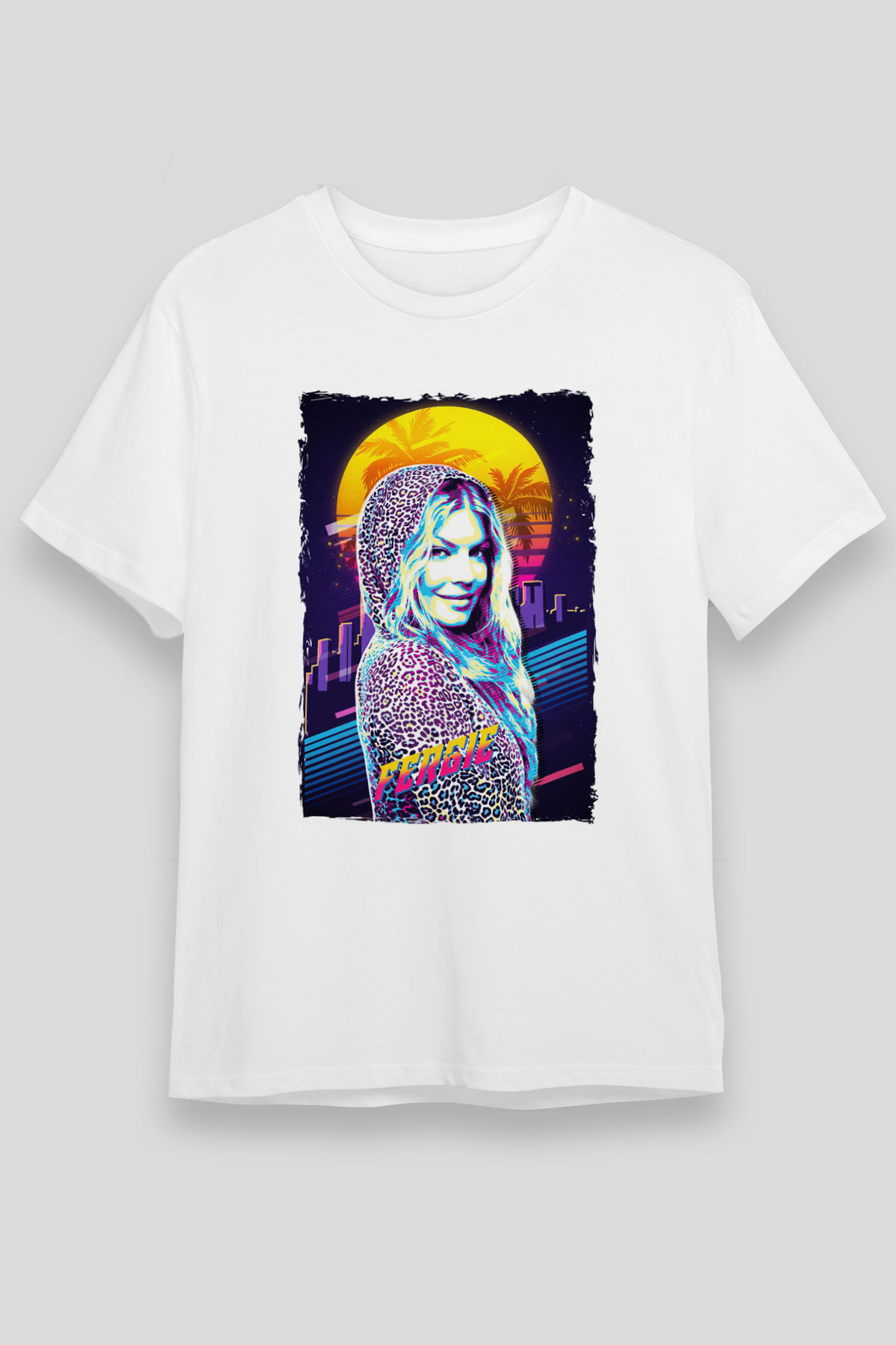 Fergie Beyaz Unisex Tişört T-Shirt - TişörtFabrikası