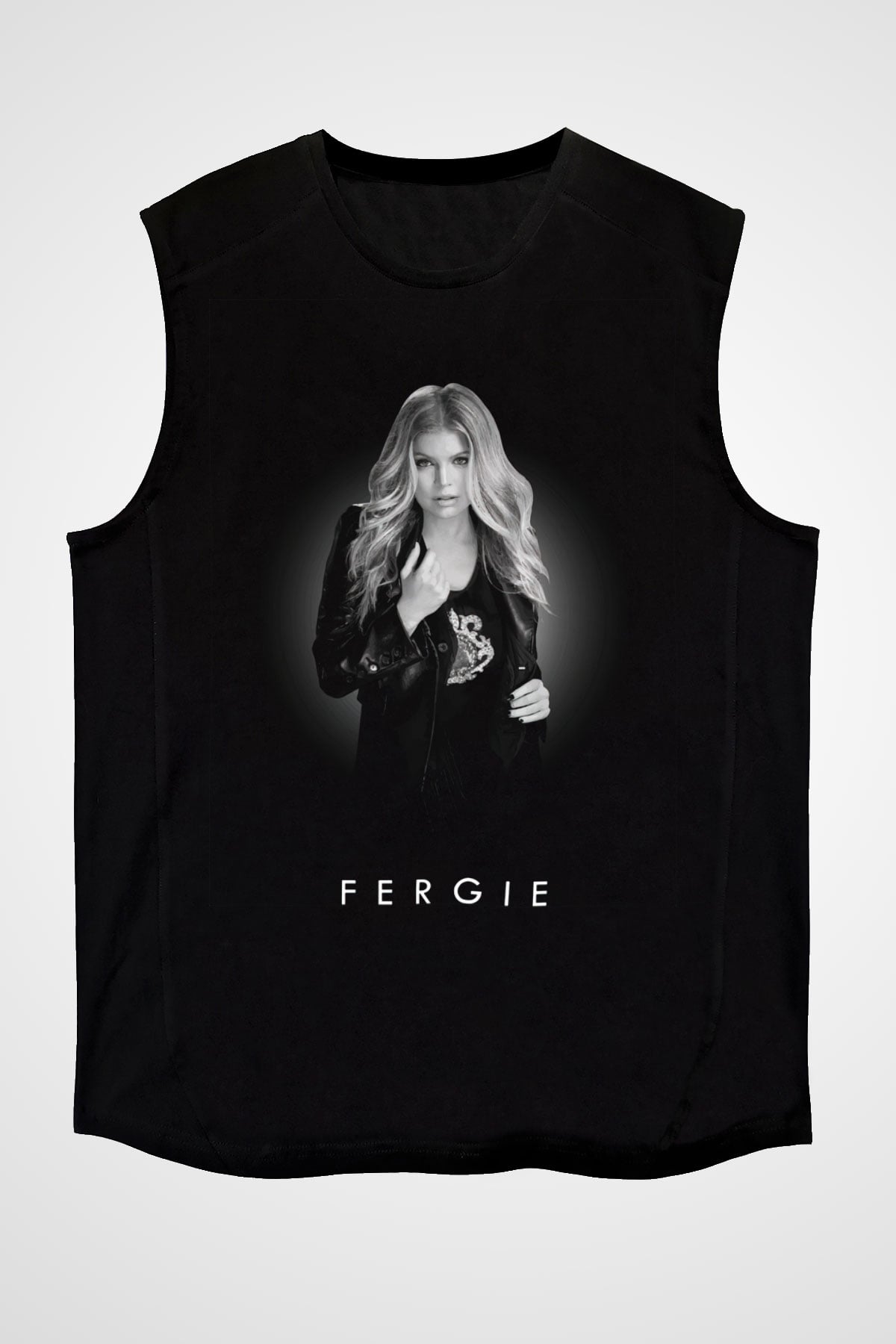 Fergie Siyah Unisex Kolsuz Tişört