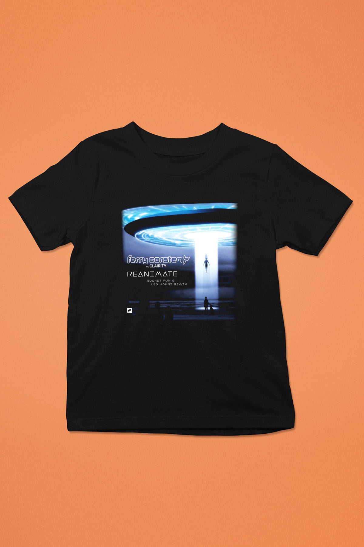 Ferry Corsten Baskılı Siyah Unisex Çocuk Tişört