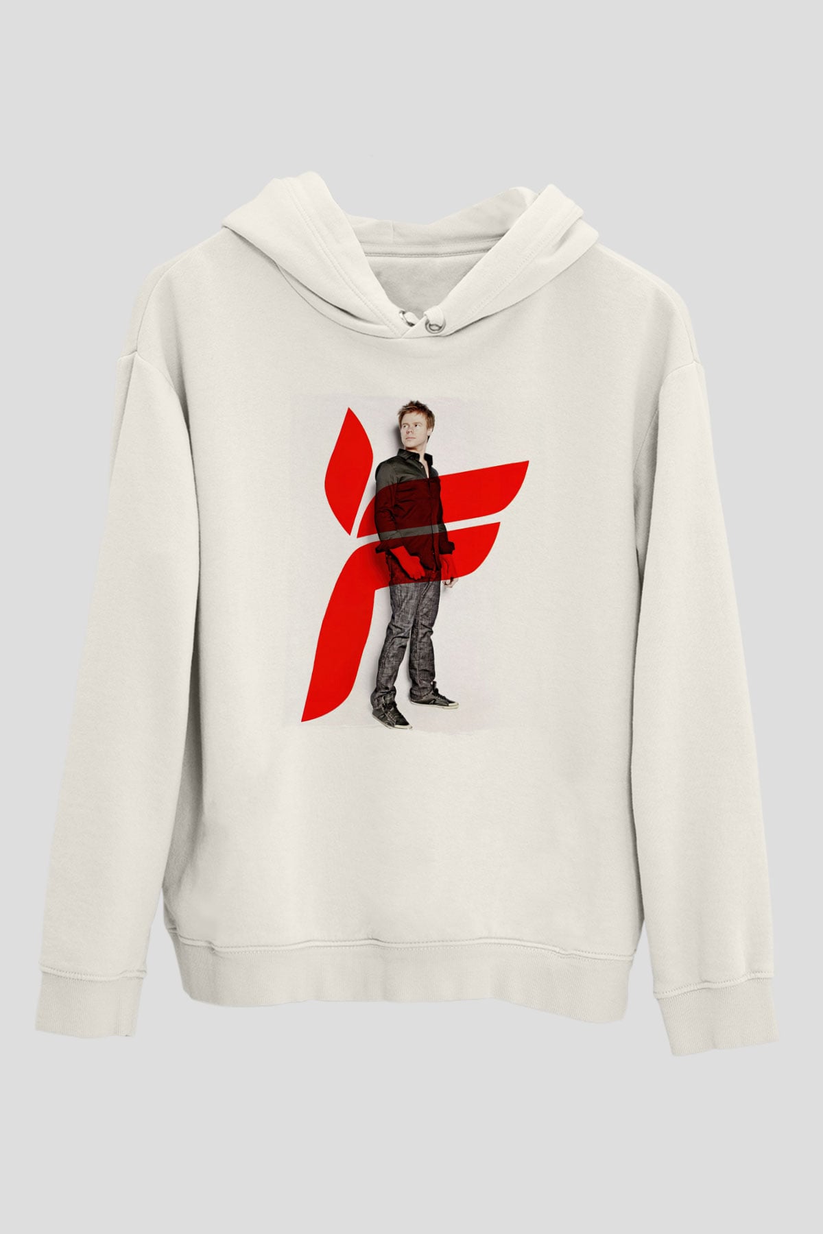 Ferry Corsten Beyaz Unisex Kapüşonlu Sweatshirt