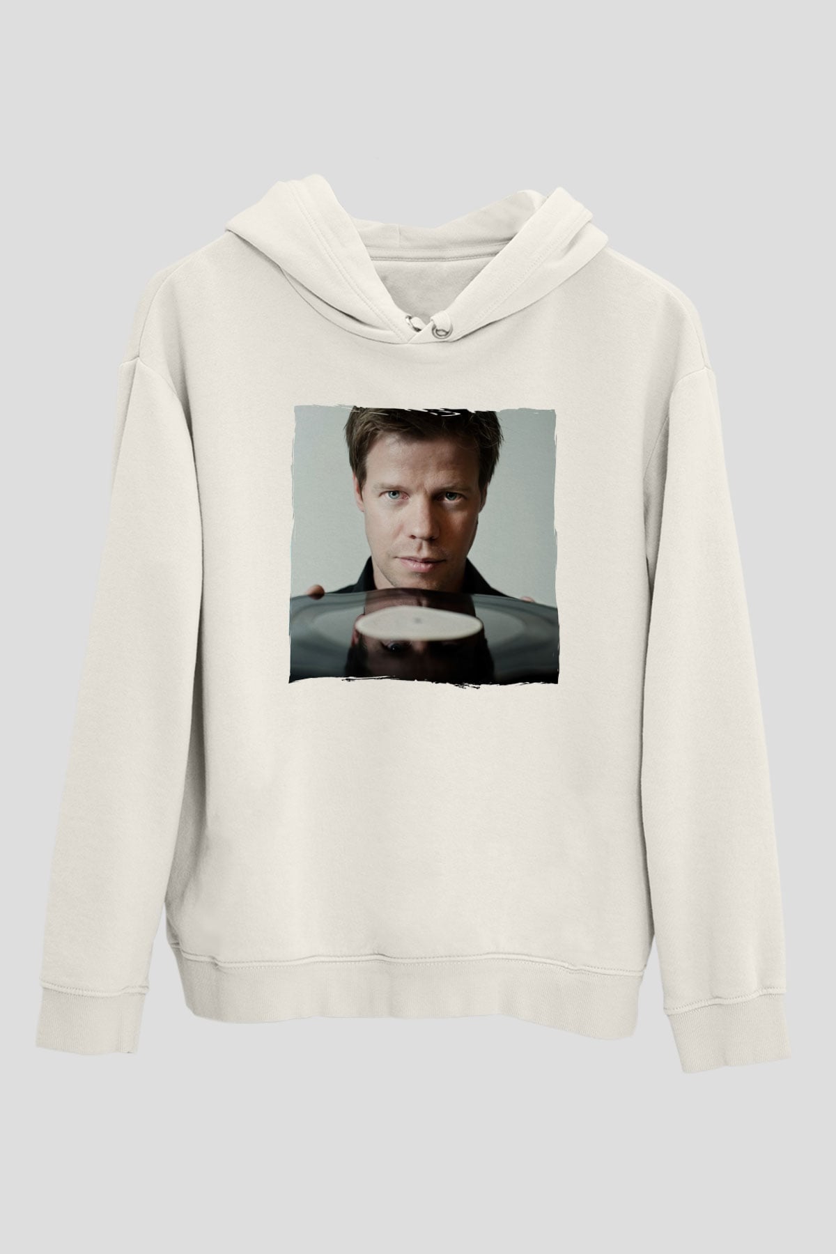 Ferry Corsten Beyaz Unisex Kapüşonlu Sweatshirt