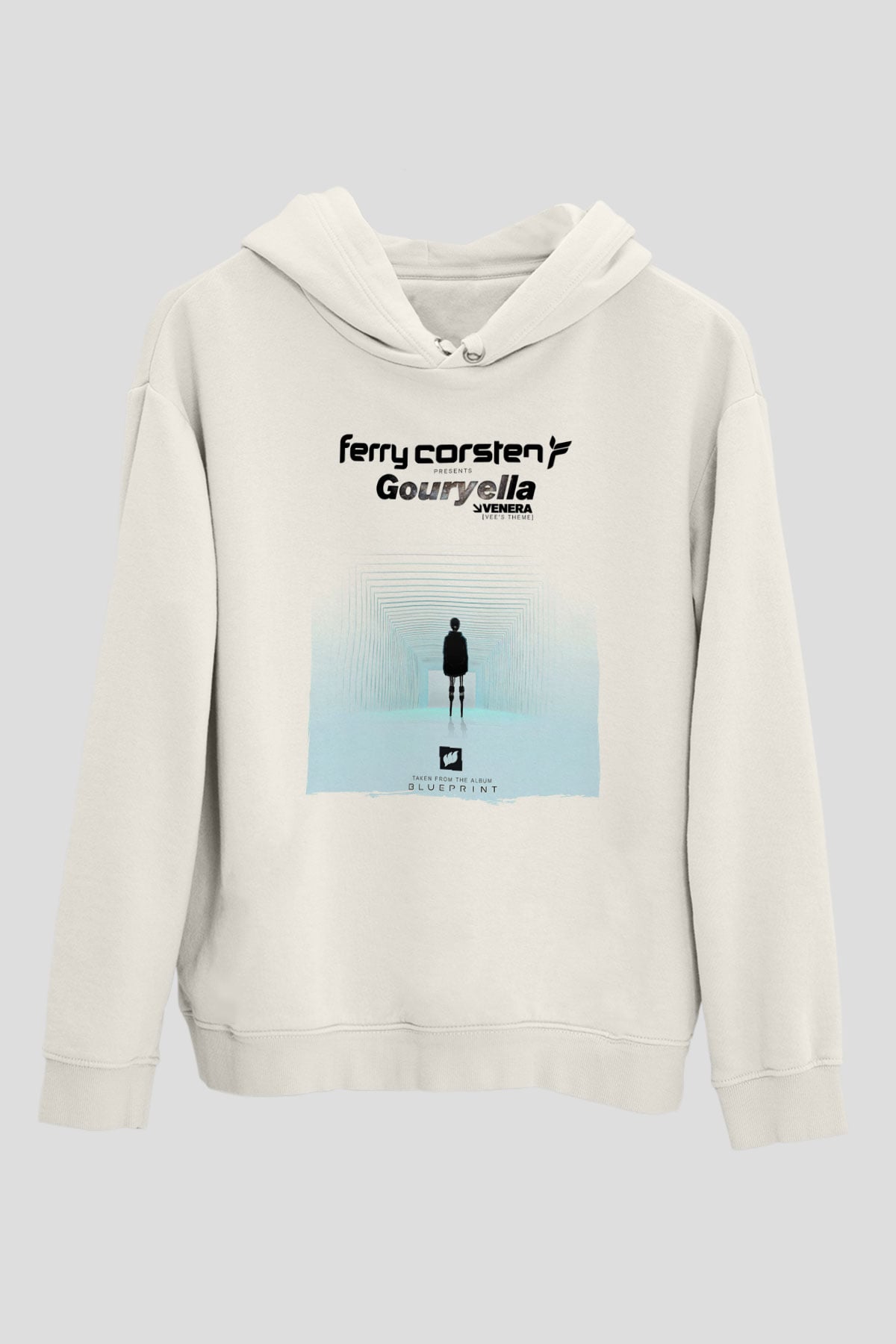 Ferry Corsten Beyaz Unisex Kapüşonlu Sweatshirt