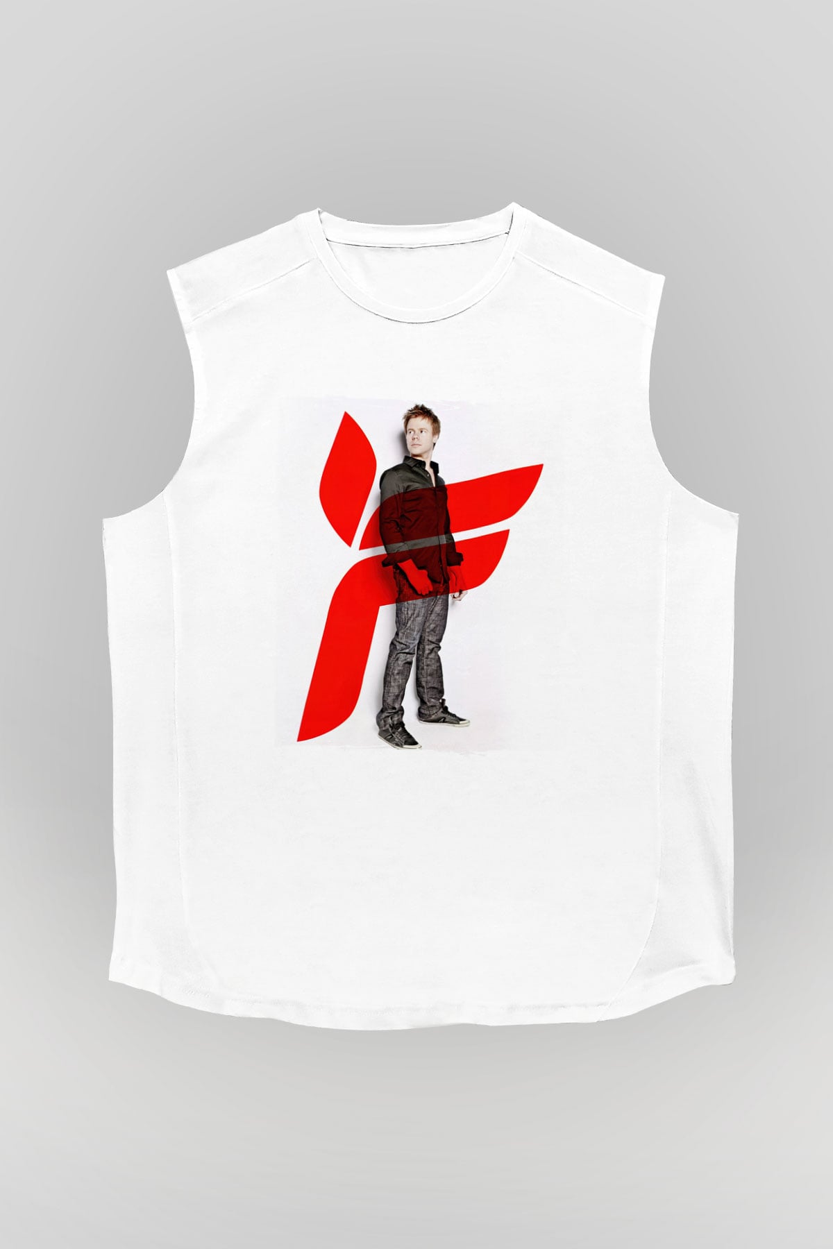 Ferry Corsten Beyaz Unisex Kolsuz Tişört
