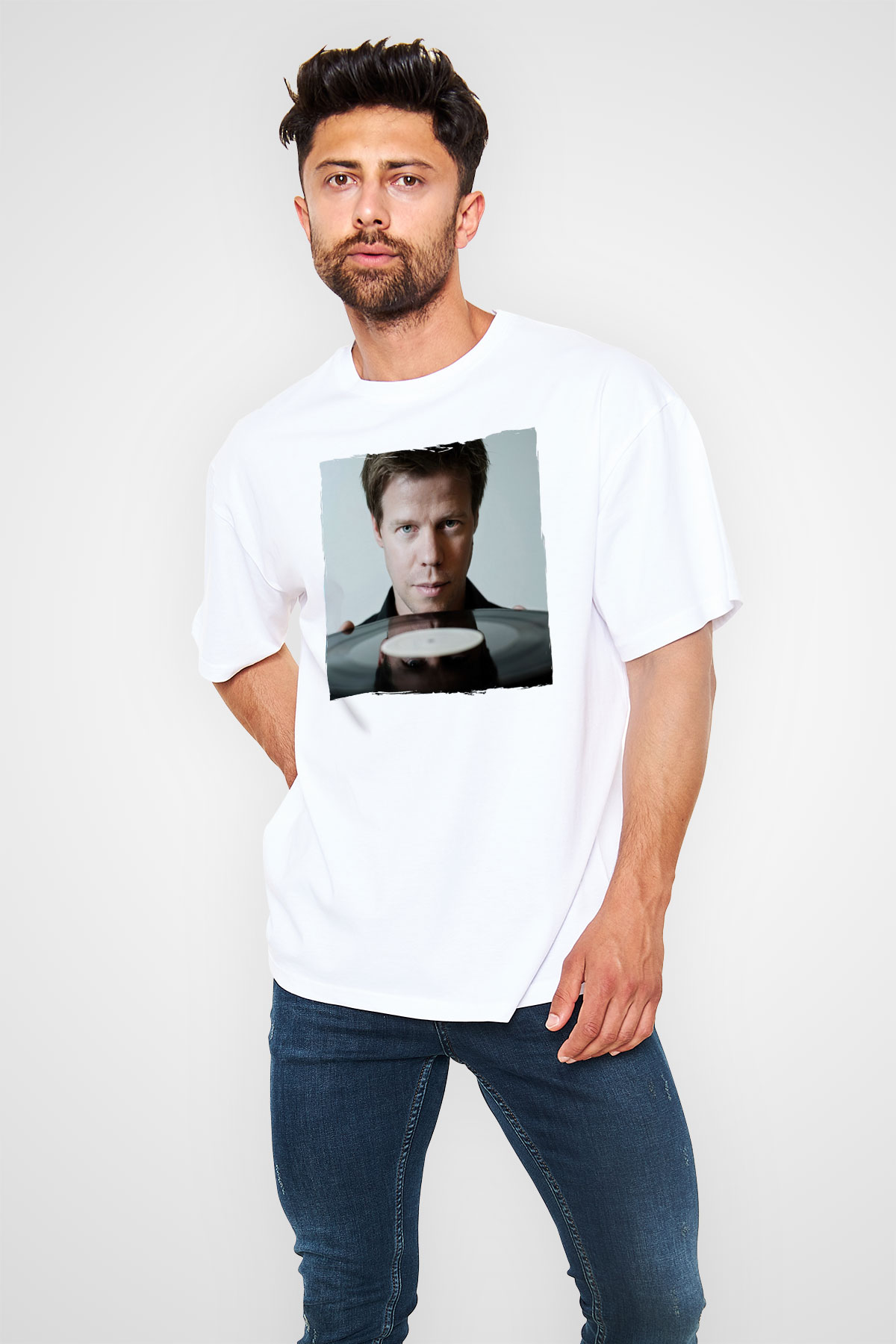 Ferry Corsten Beyaz Unisex Tişört T-Shirt - TişörtFabrikası