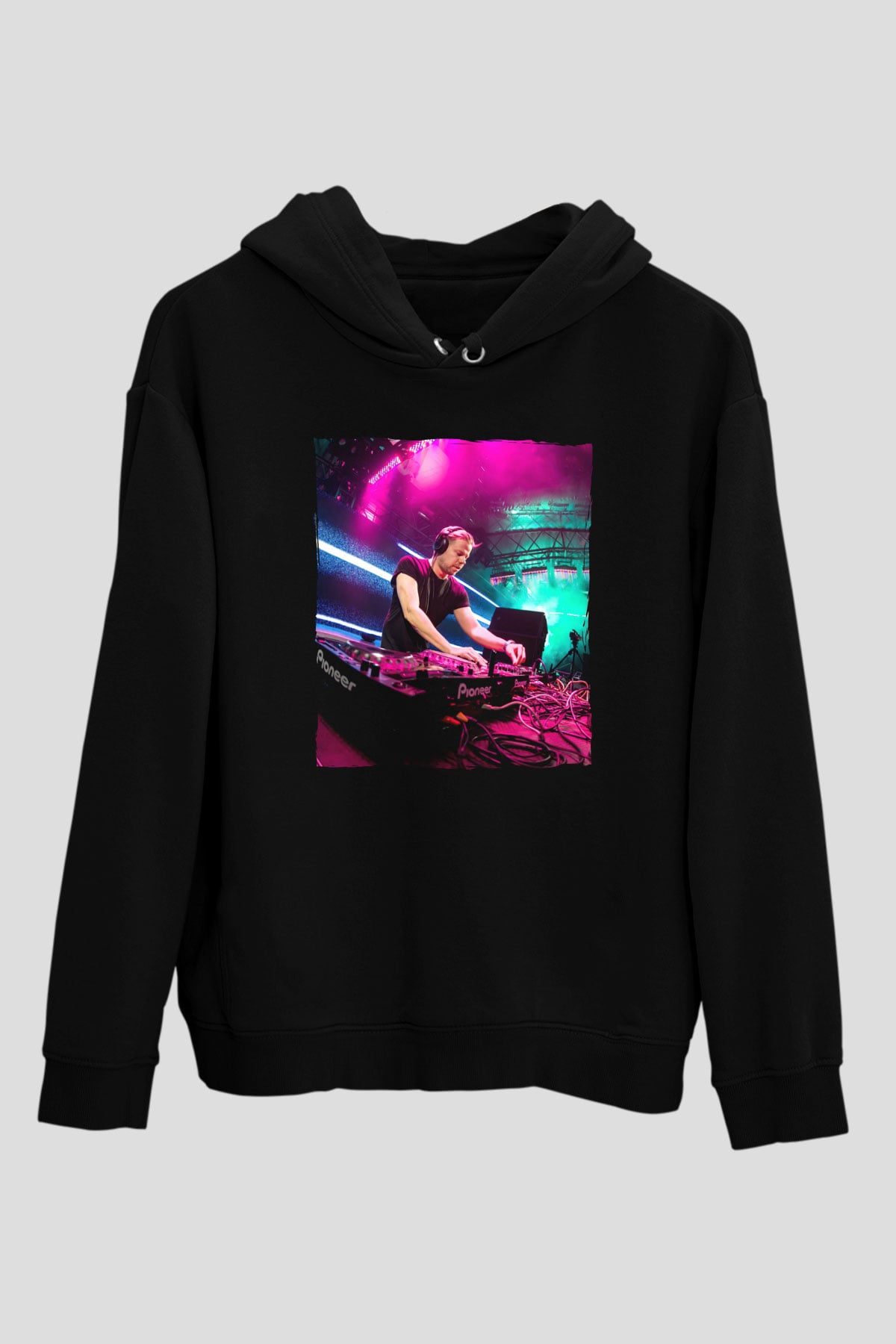 Ferry Corsten Siyah Unisex Kapüşonlu Sweatshirt
