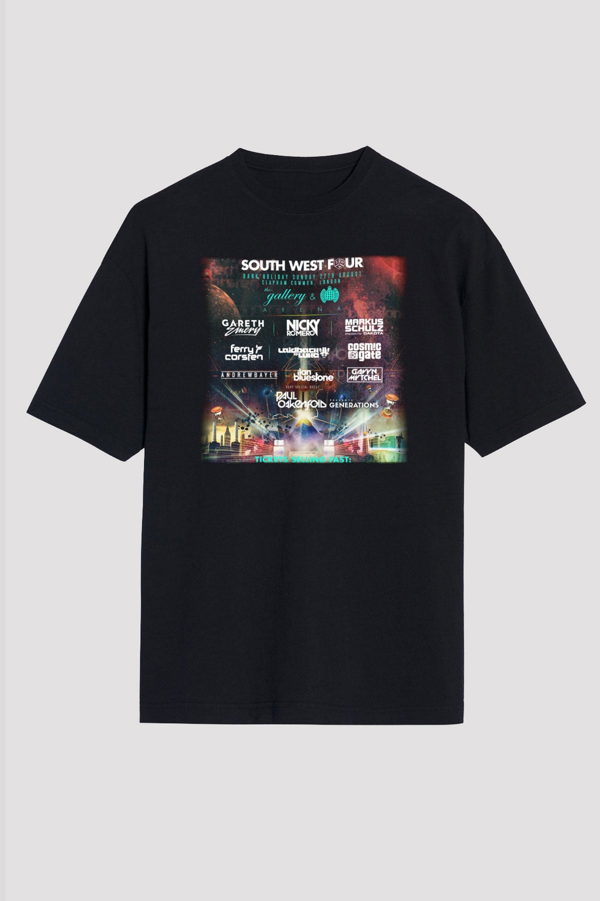 Ferry Corsten Siyah Unisex Oversize Tişört T-Shirt