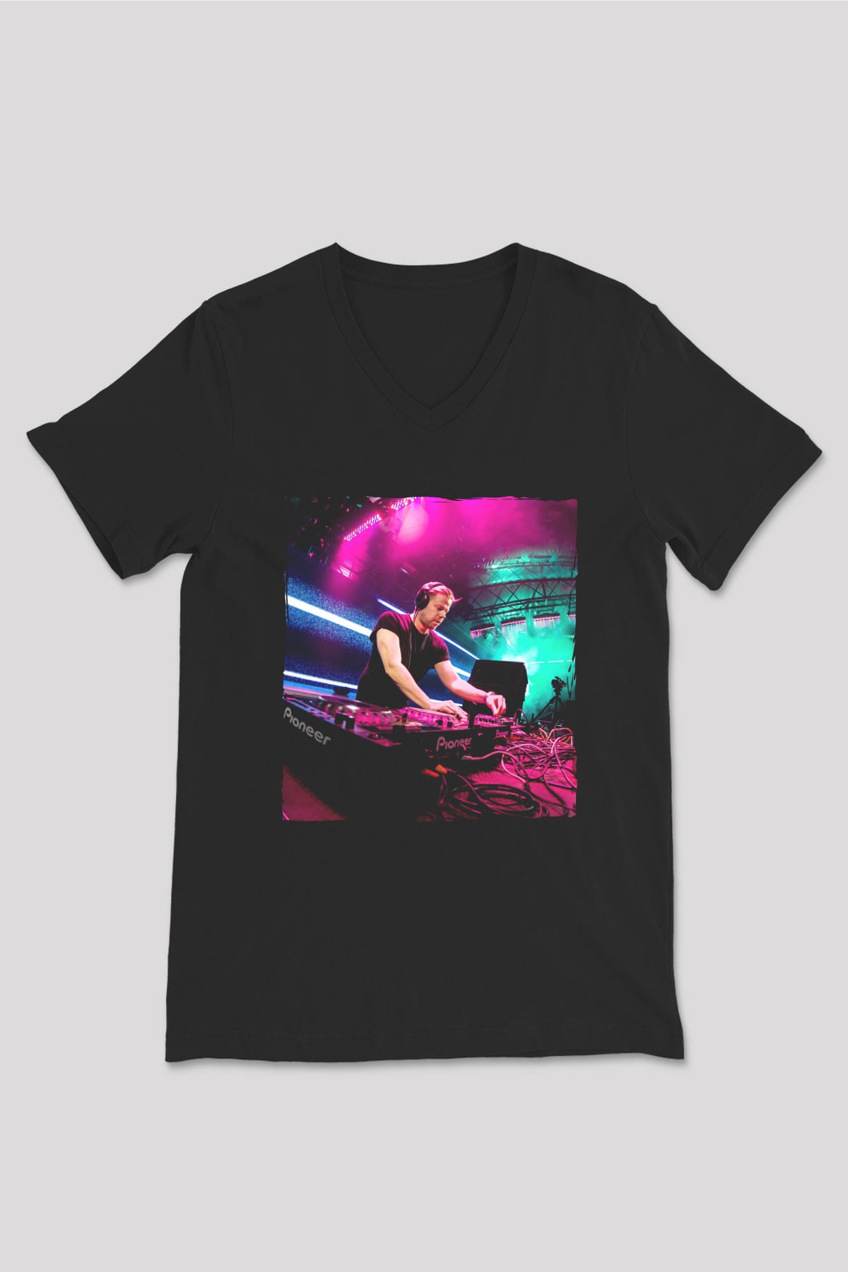 Ferry Corsten Siyah Unisex V Yaka Tişört