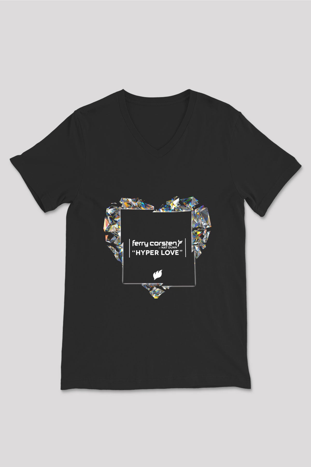 Ferry Corsten Siyah Unisex V Yaka Tişört